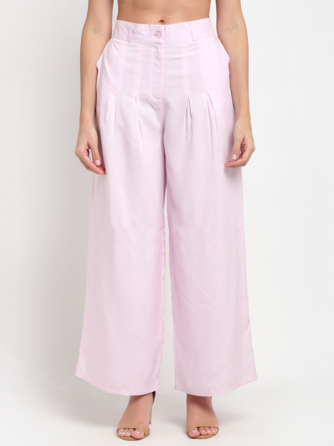 BLANC9 Women Lavender Knitted Palazzos