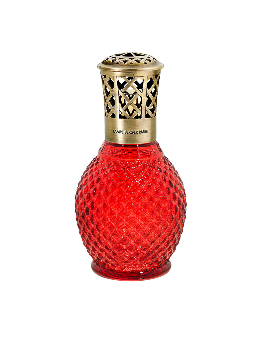 MAISON BERGER Red & Gold-Toned Textured Glass Rouge Aroma Oil Diffuser