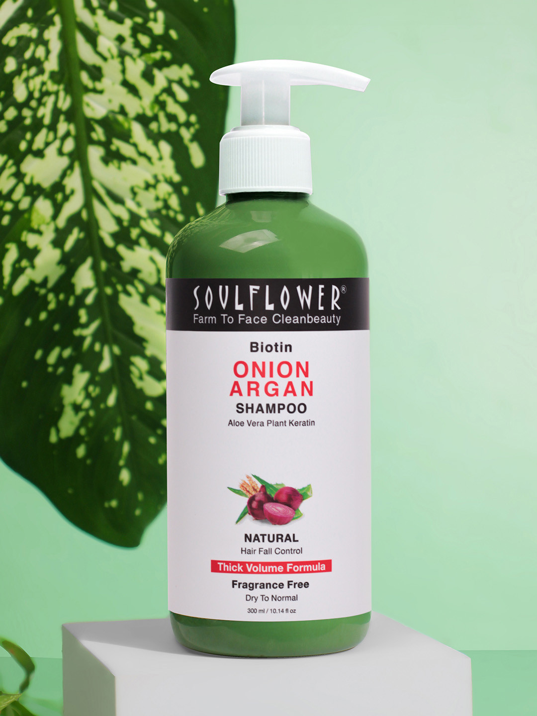 Soulflower Onion Biotin Shampoo for Hair Fall Control Dry and Frizzy Hair 300ml