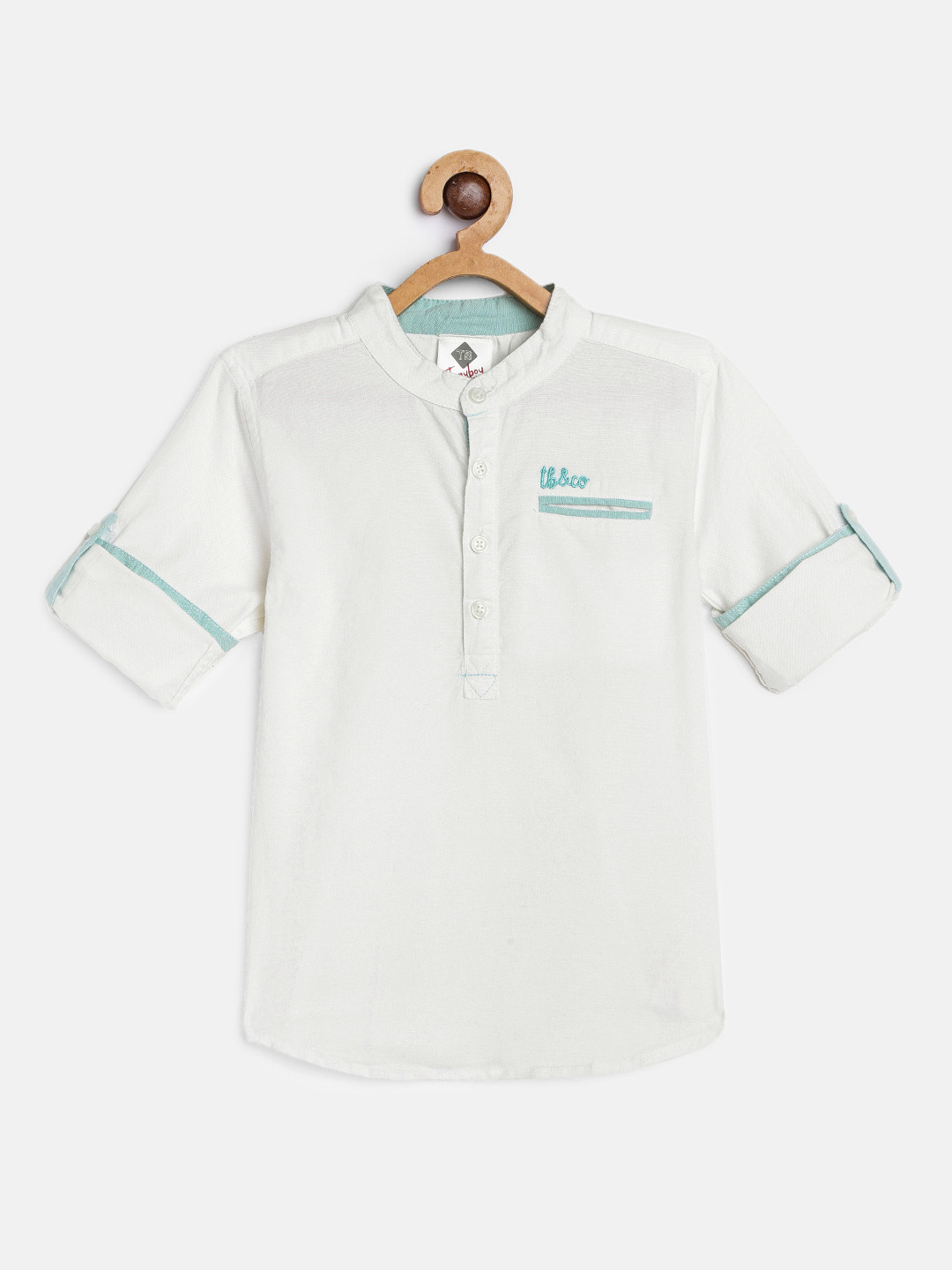 TONYBOY Boys White Opaque Casual Shirt