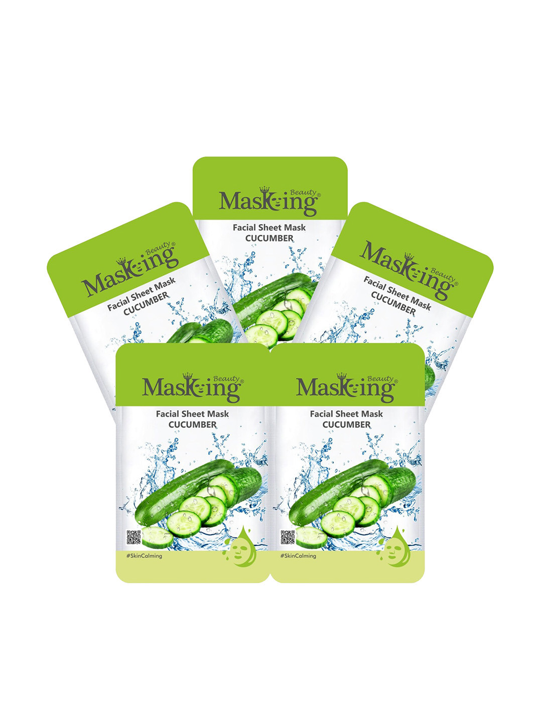 MasKing Set Of 5 Beauty Facial Sheet Mask of Cucumber Extract 20ml each