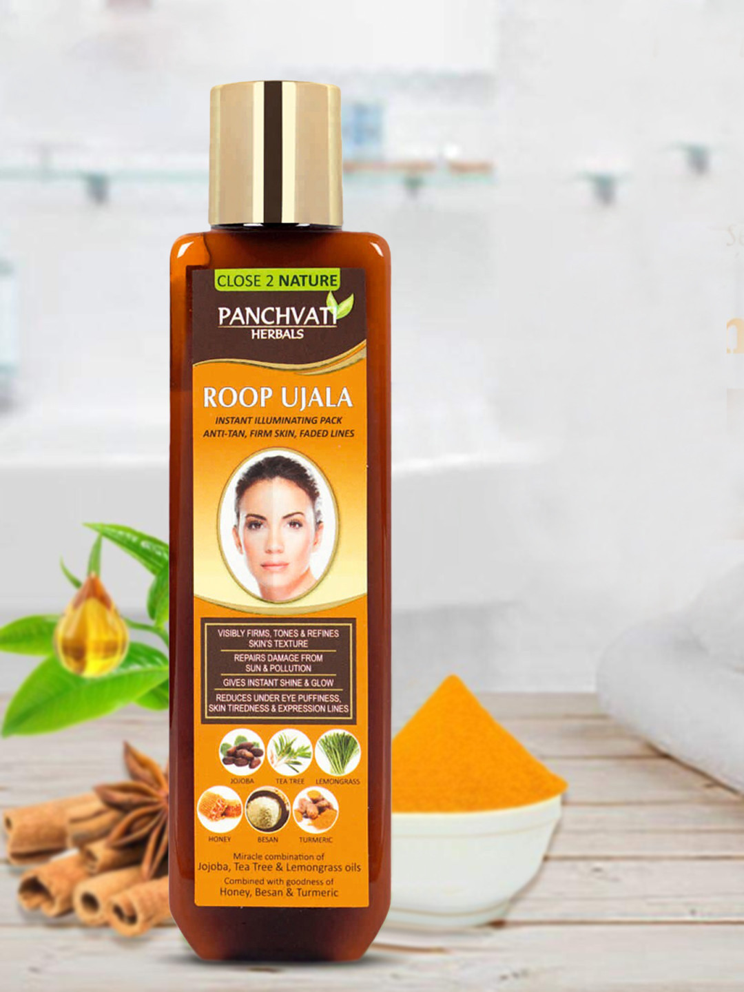 Panchvati Herbals Unisex Roop Ujala Instant Illuminating Face Pack 200 ml