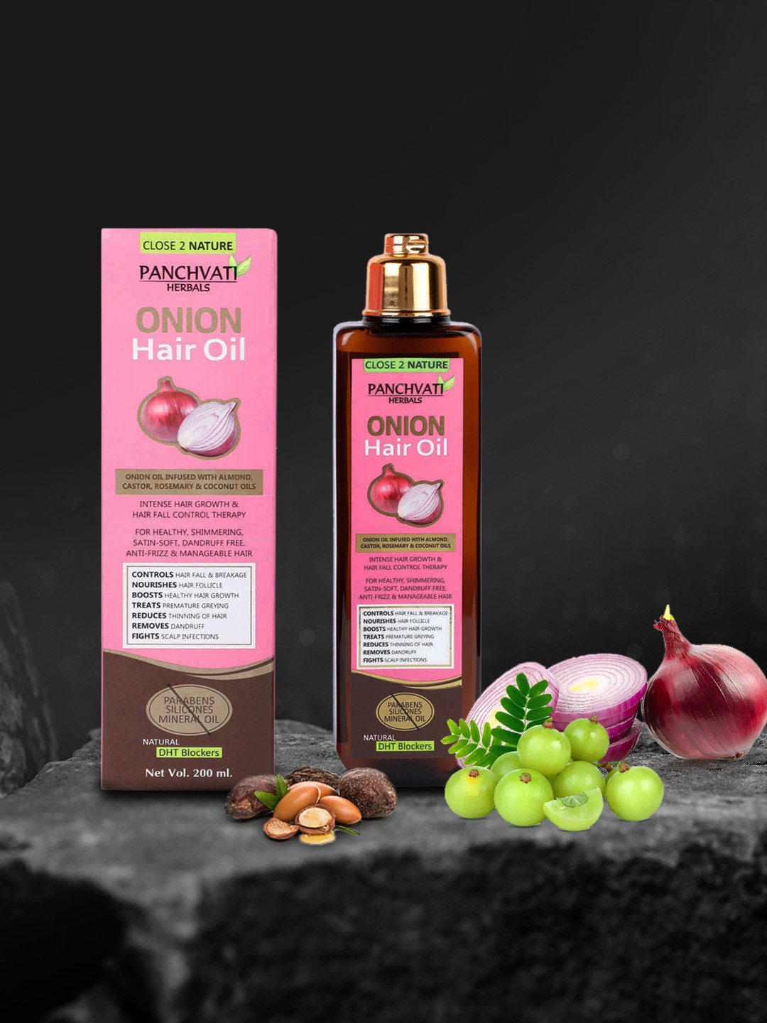 PANCHVATI HERBALS Unisex Onion Hair Fall Control Hair Oil 200 ml