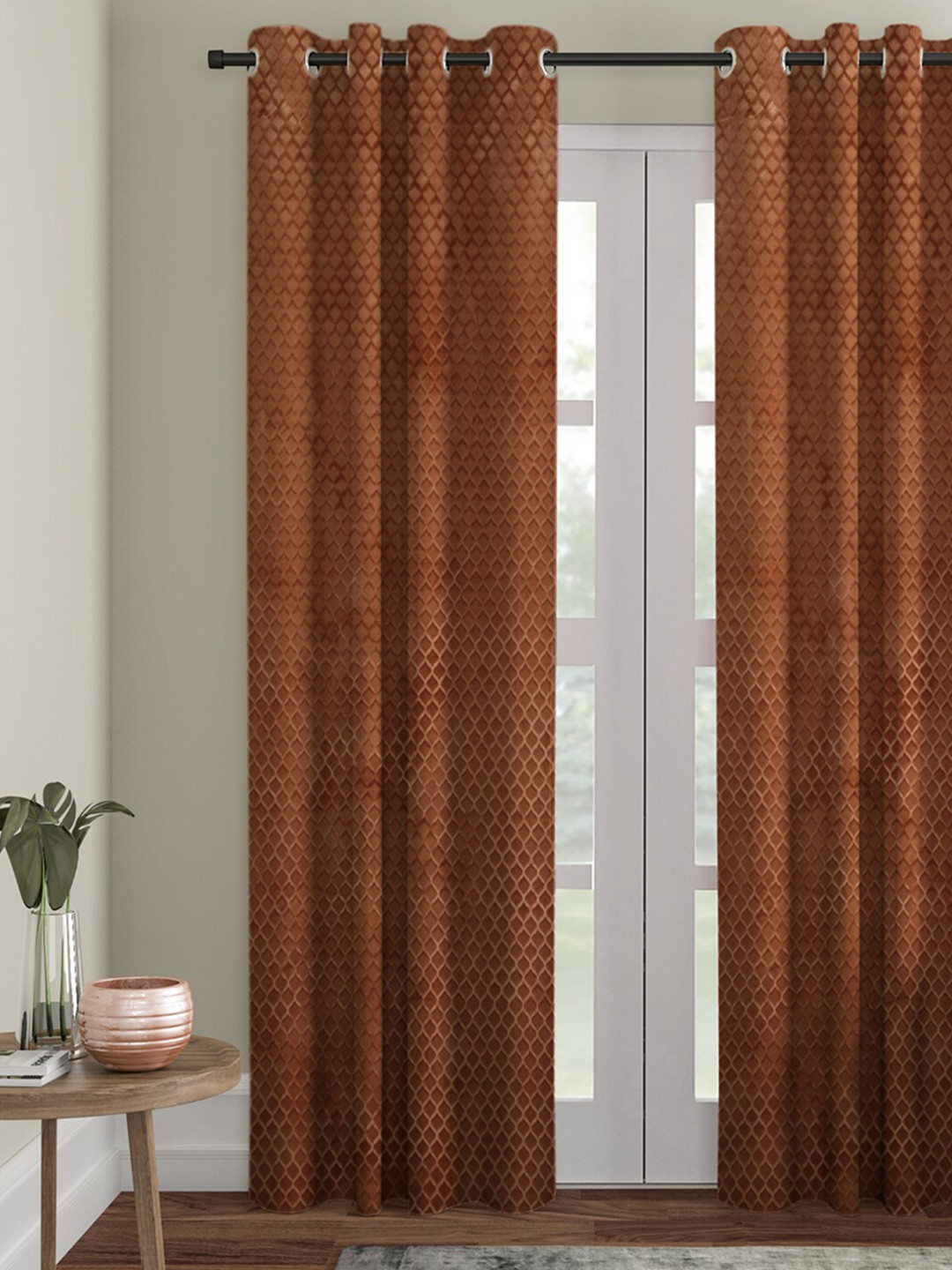 HOSTA HOMES Brown Door Curtain