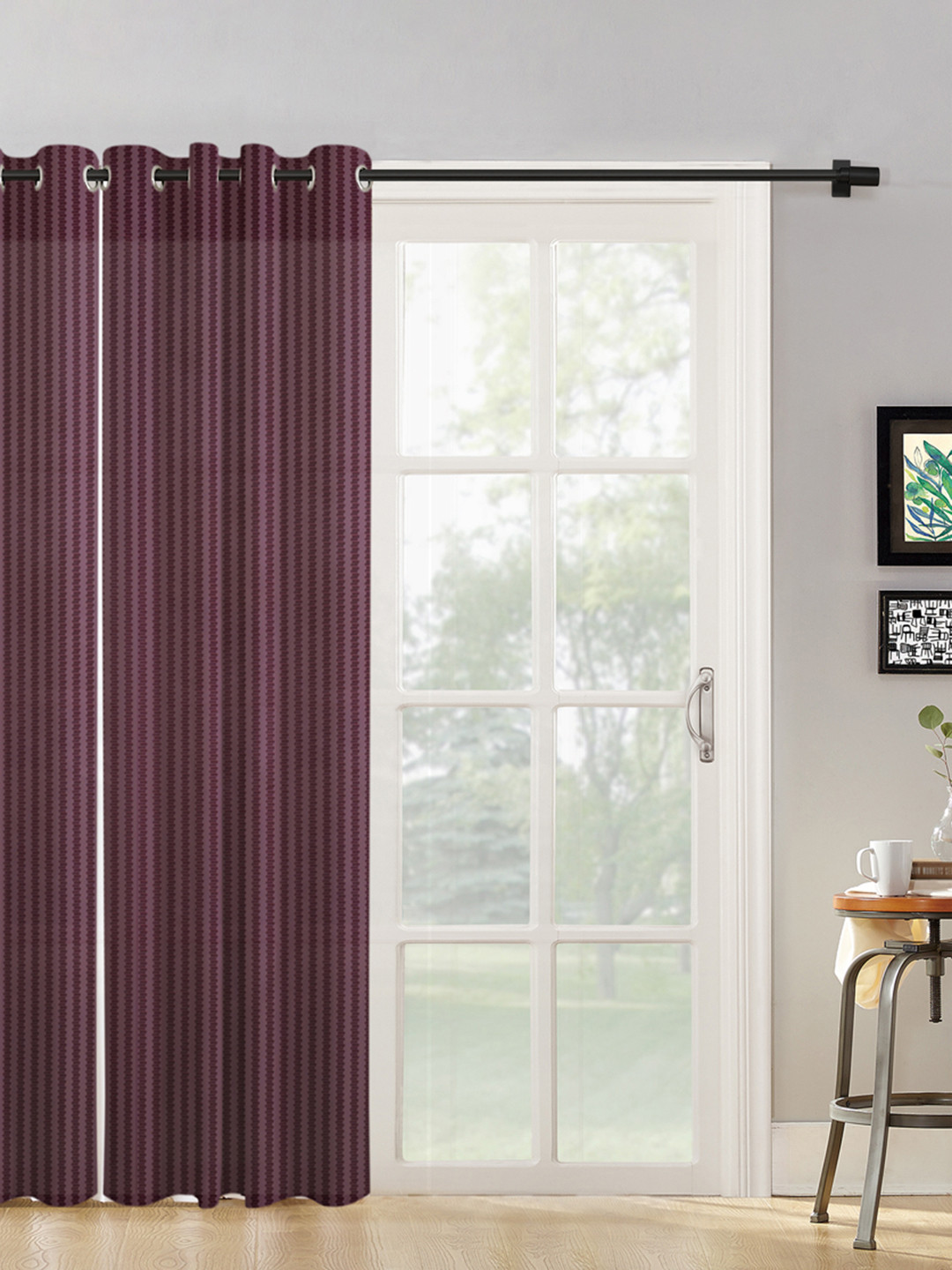 HOSTA HOMES Purple Long Door Curtain