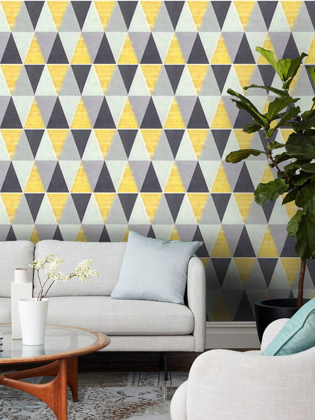 Jaamso Royals Multicoloured Self-Adhesive & Waterproof Geometric Wallpaper