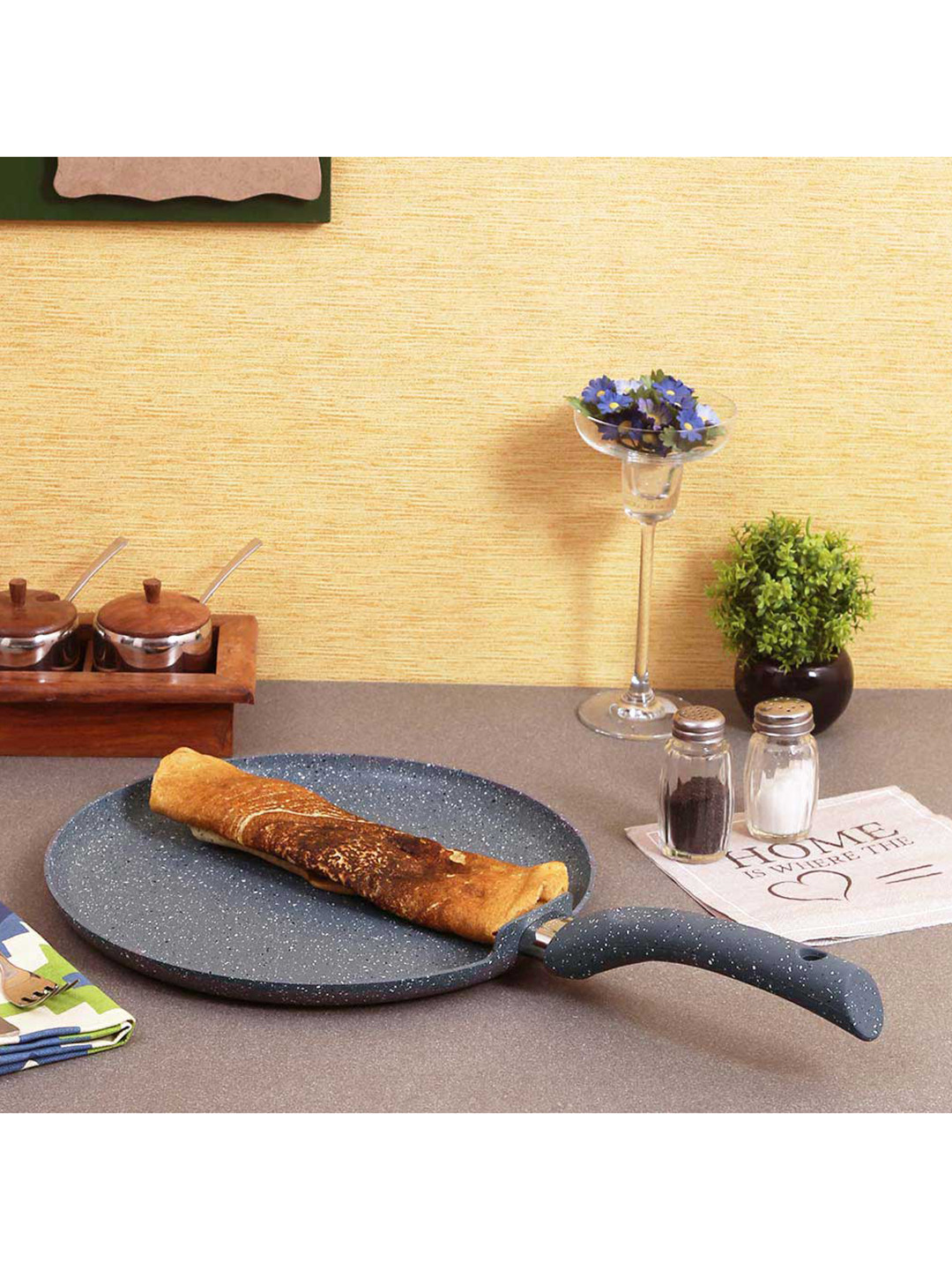 Wonderchef Grey Solid Granite Range 5-Layered Non-Stick Dosa Tawa