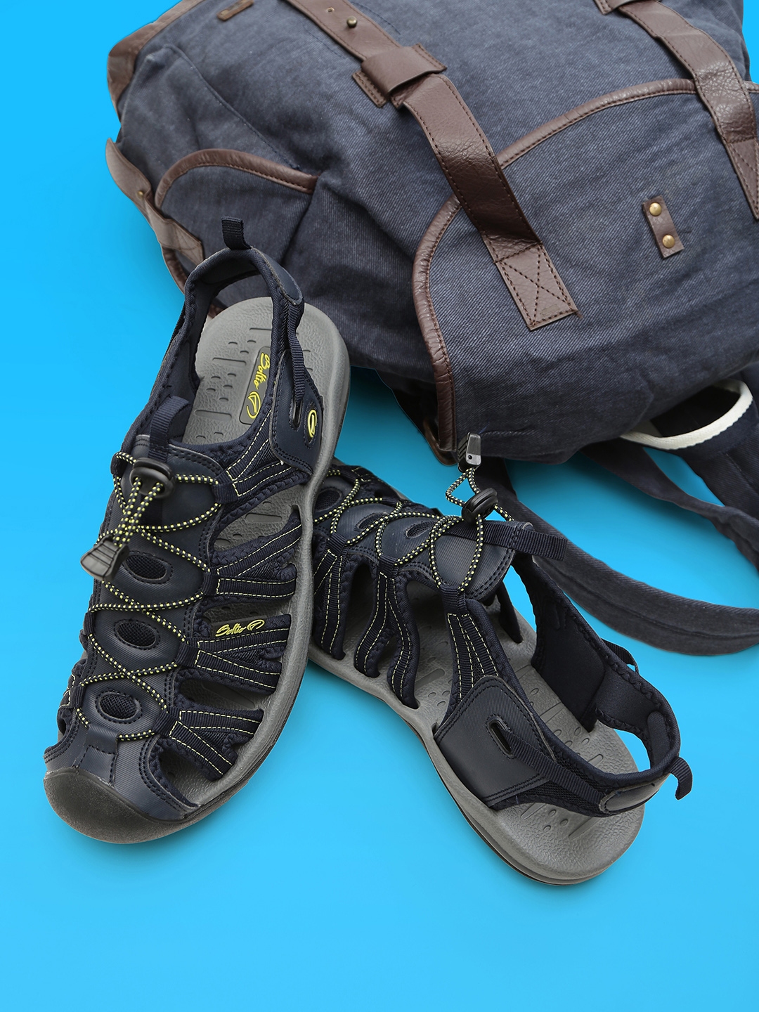 Boltio Men Navy Sports Sandals