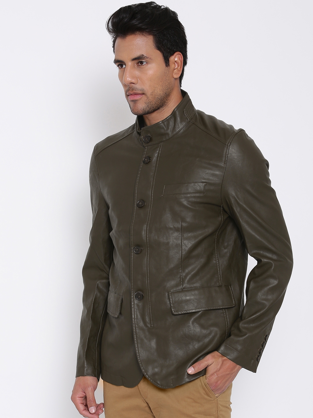 U S Polo Assn Coffee Brown Faux Leather Jacket Jackets For Image