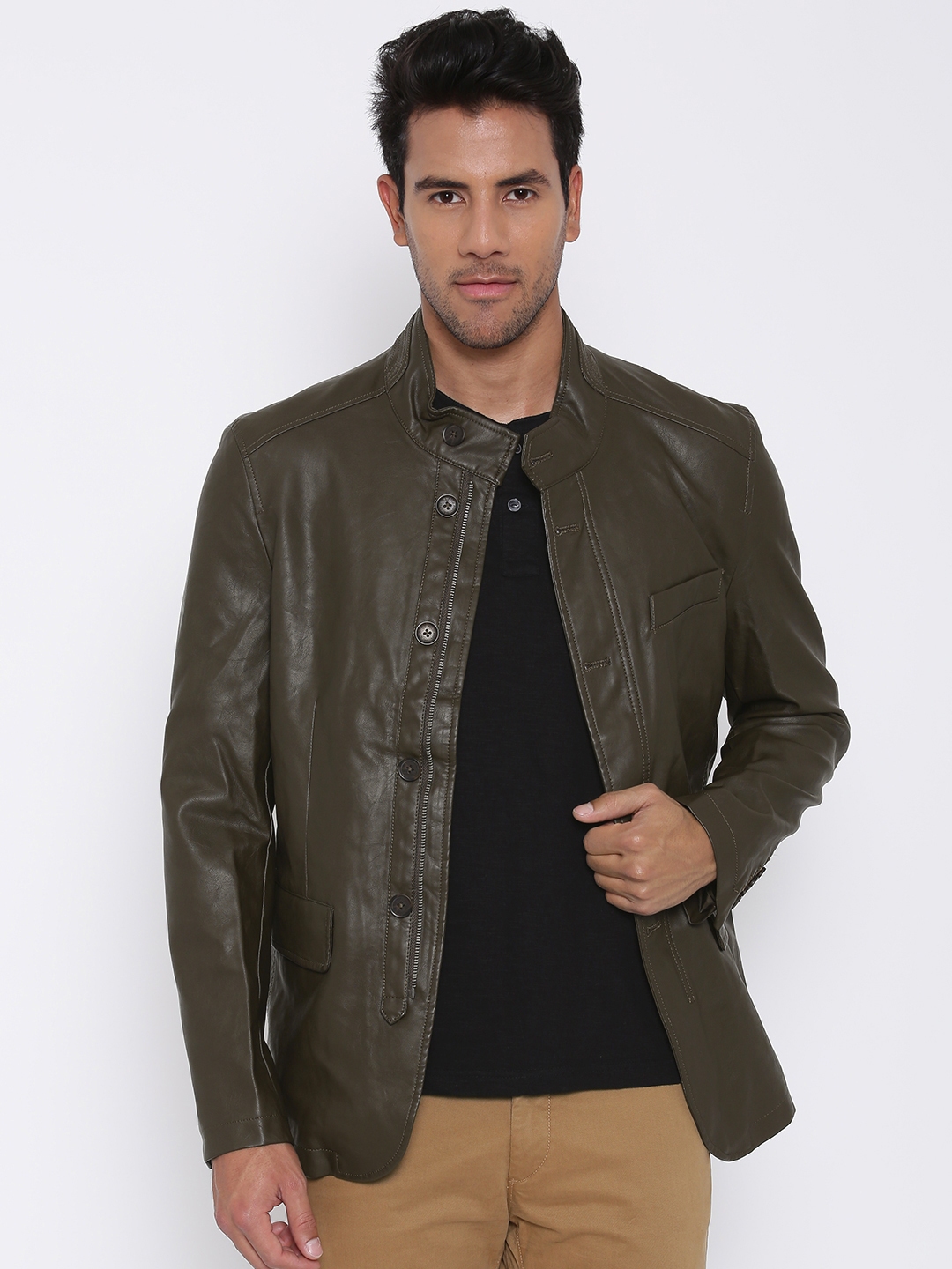 U S Polo Assn Coffee Brown Faux Leather Jacket Jackets For Image