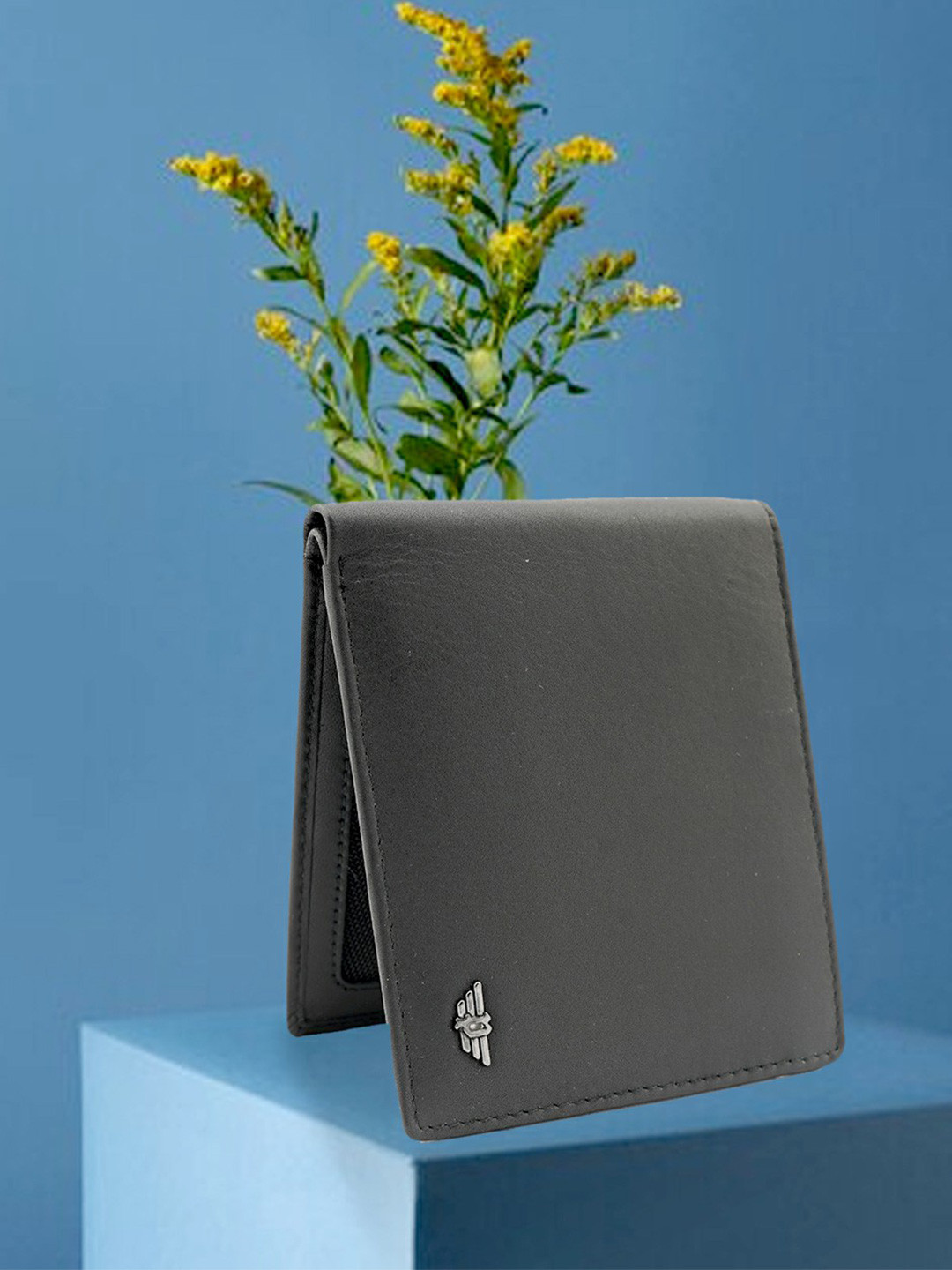 Police Black Color Nest Id Wallet Men Solid Leather Two Fold Wallet