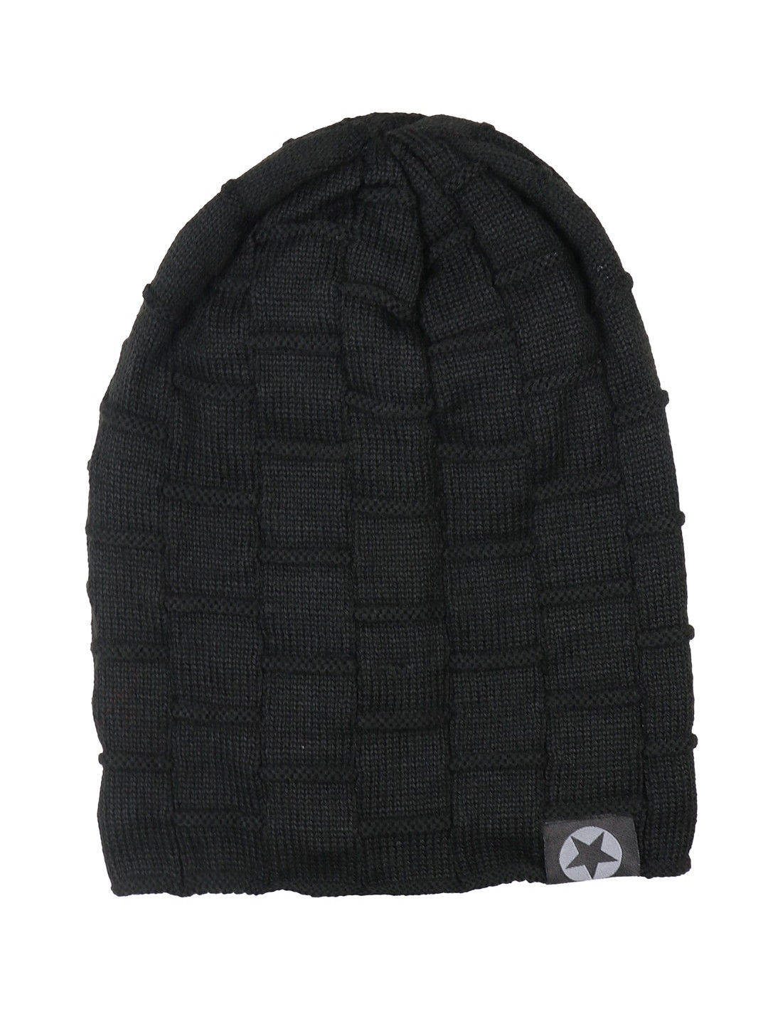 iSWEVEN Unisex Black Wool Beanie