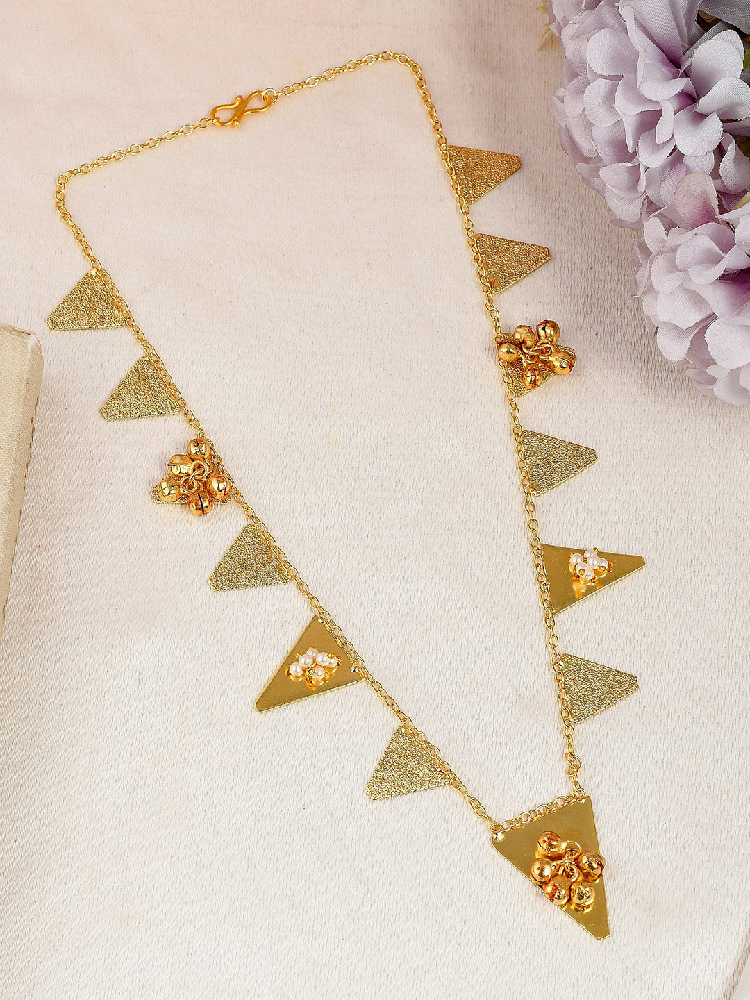 Silvermerc Designs Gold-Toned & White Brass Gold-Plated Handcrafted Necklace
