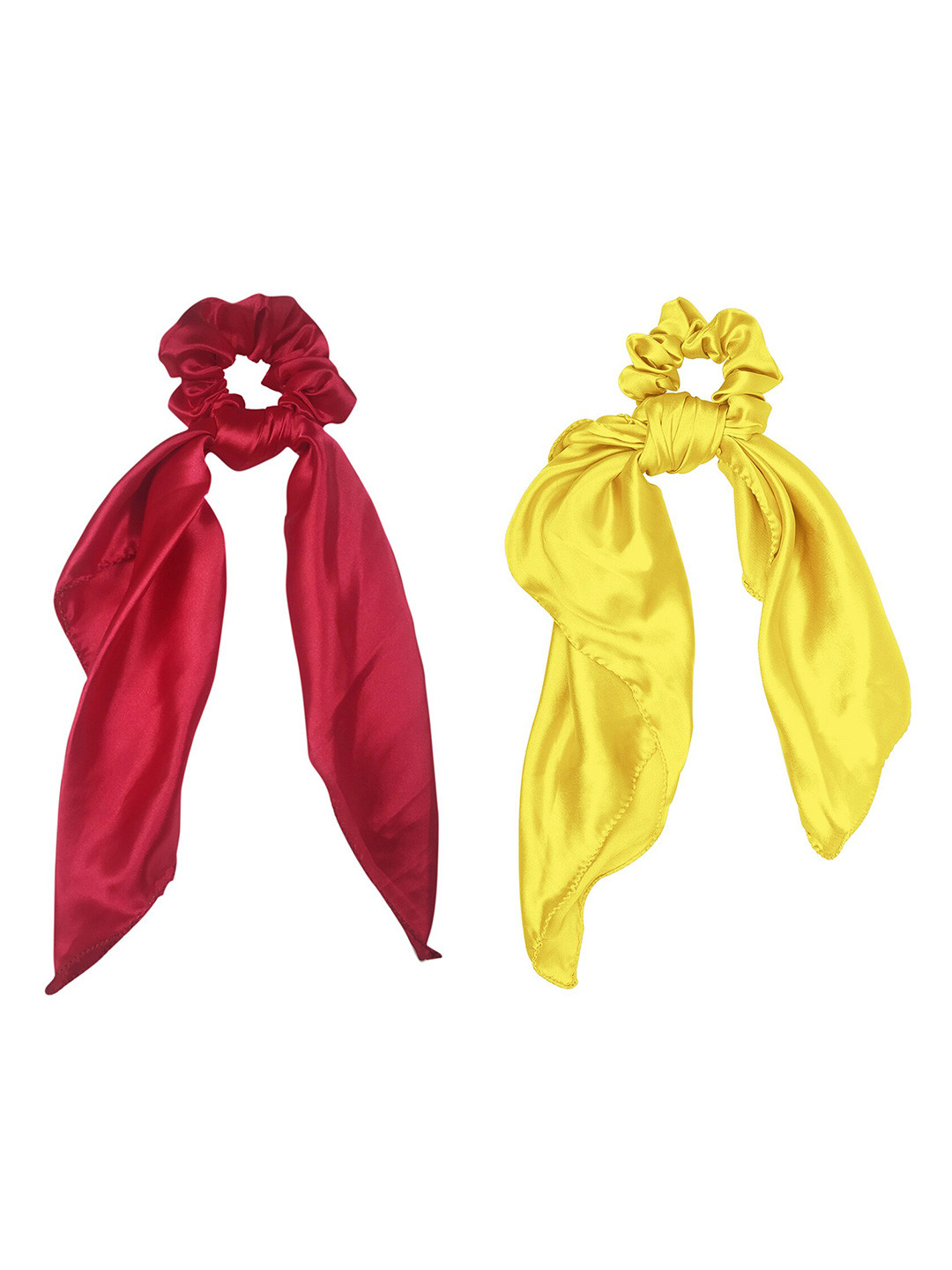 ONE on ONE Women Yellow & Red Set of 2 Ponytail Holders
