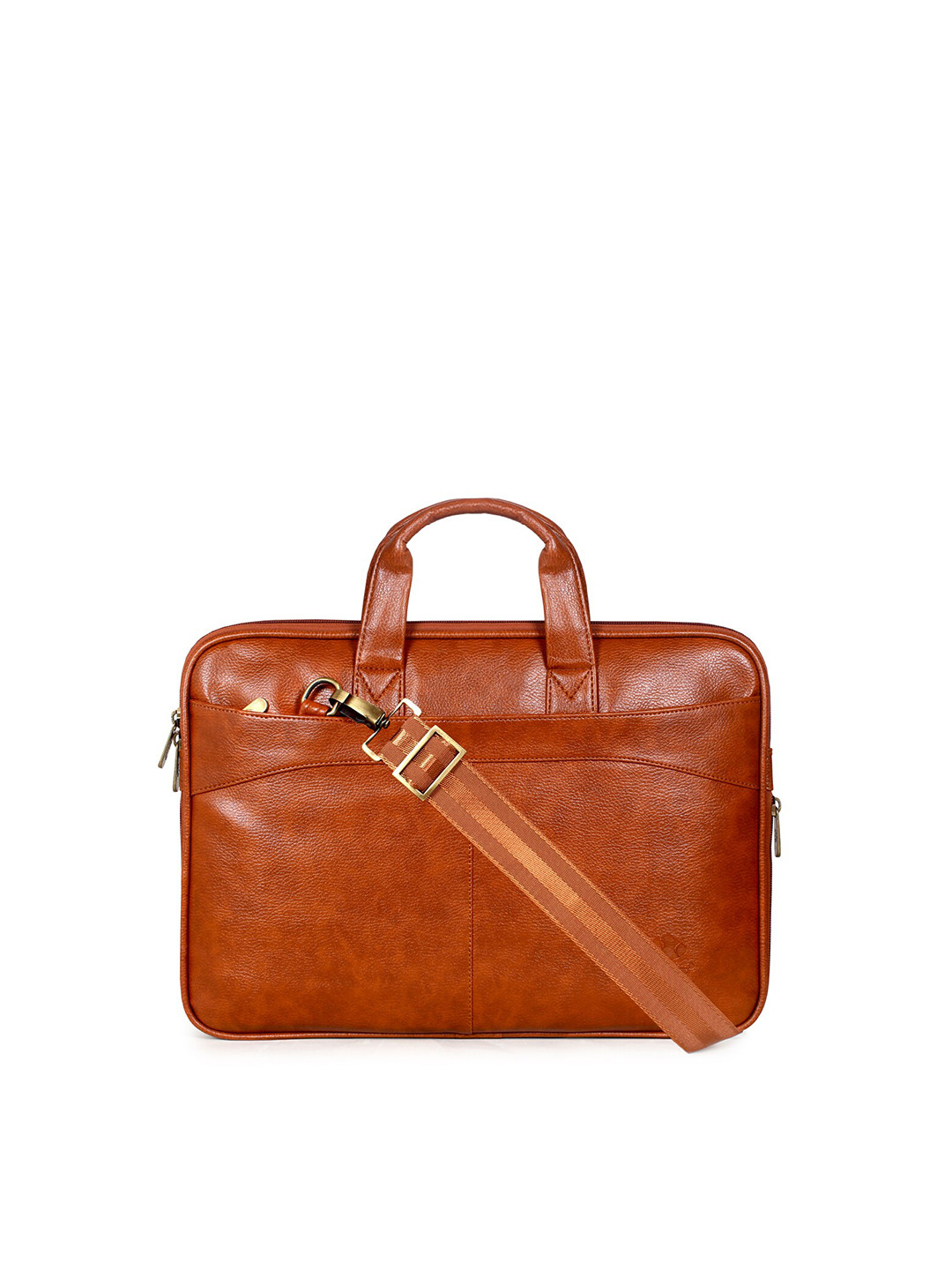 THE CLOWNFISH Glamour Unisex Tan Solid 12 inch Laptop Messenger Bag