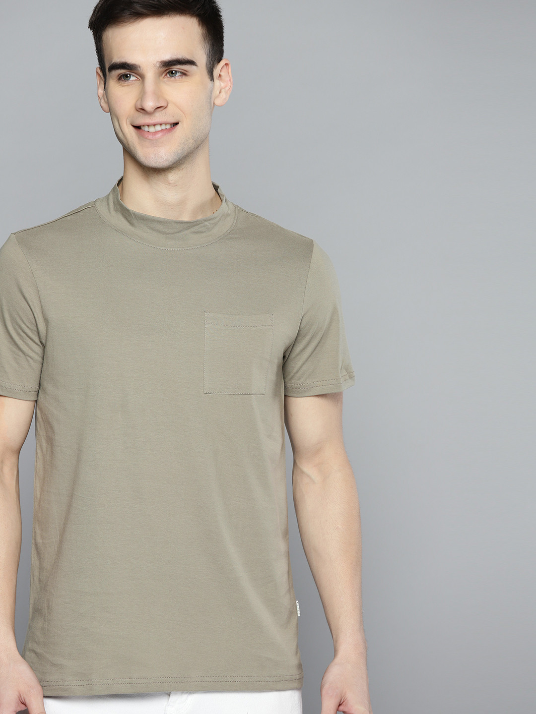 M&H Our Water Men Olive Green  Cotton T-shirt