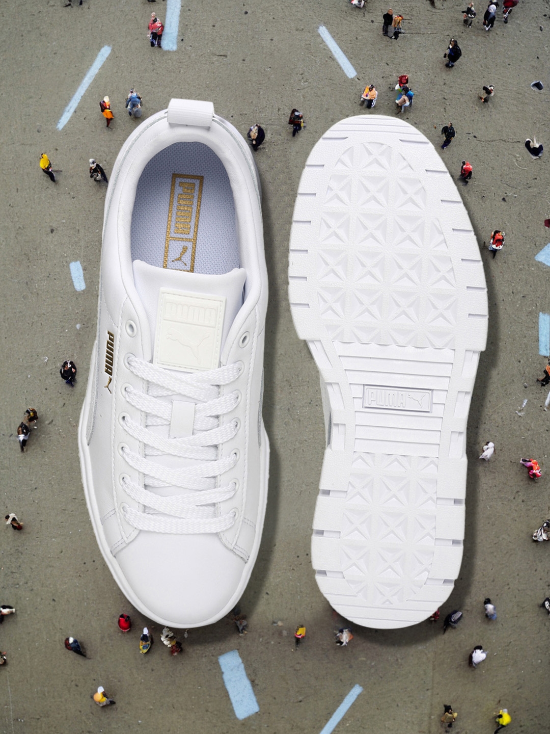 Puma Women White Mayze Classic Sneakers - Casual Shoes for Women 14850138 | Myntra
