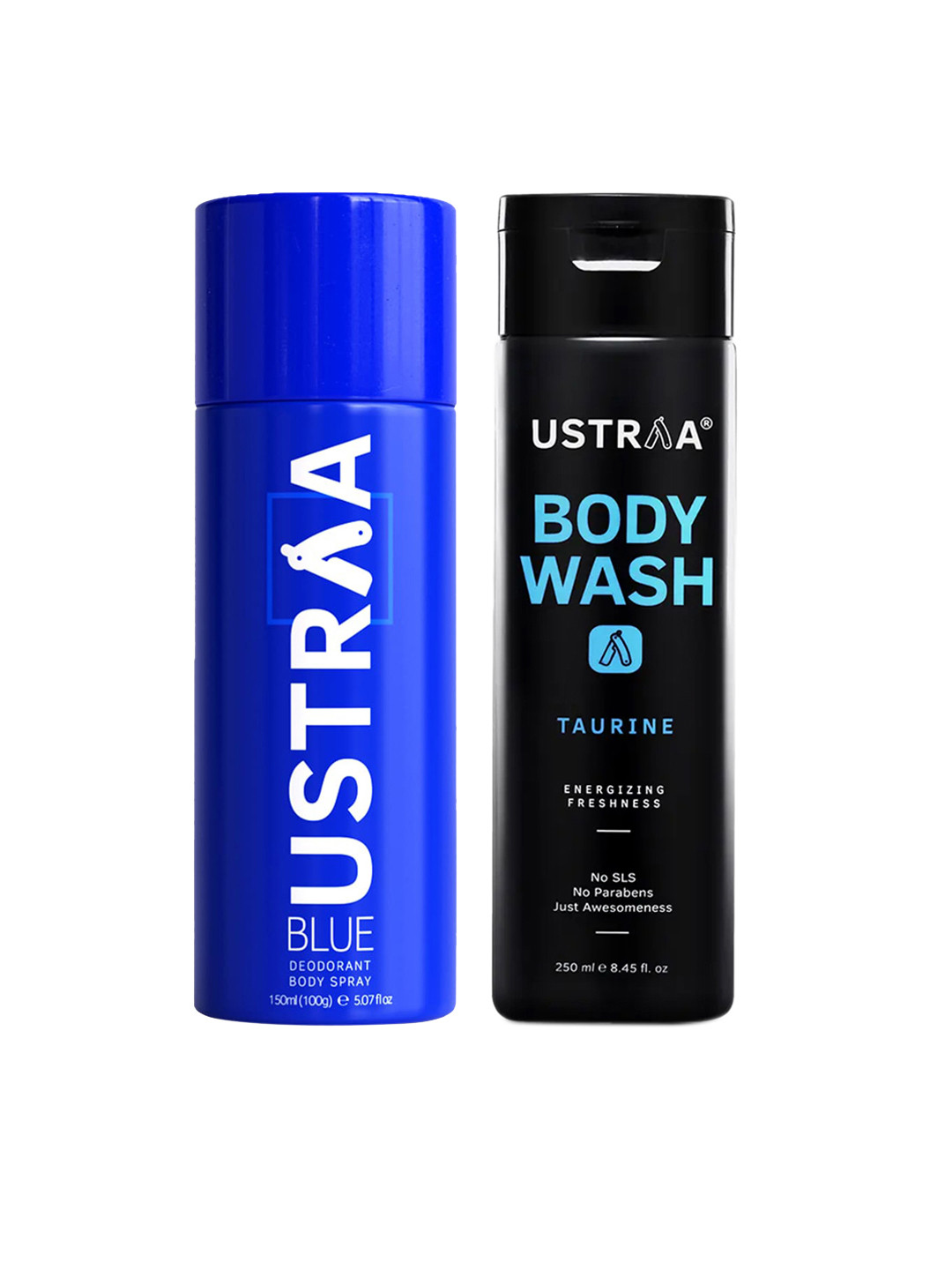 Ustraa Men Energizing Body Wash & Blue Deodorant Body Spray