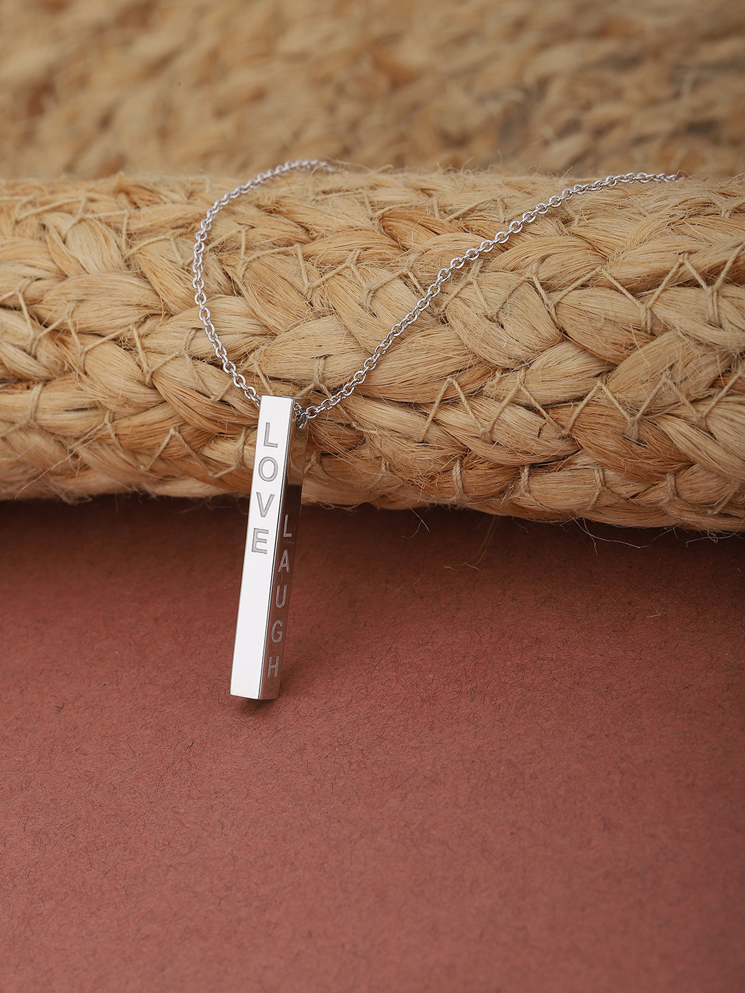Carlton London Silver-Toned Rhodium-Plated Chain