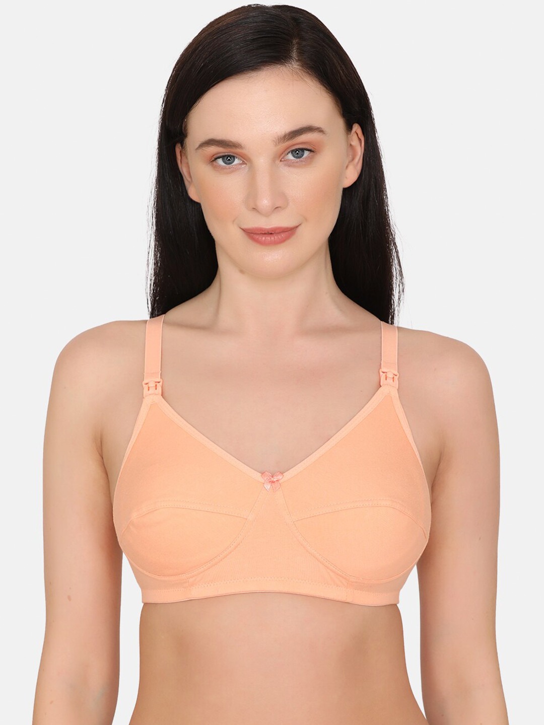 Nejo Peach-Coloured Full Coverage Maternity Bra