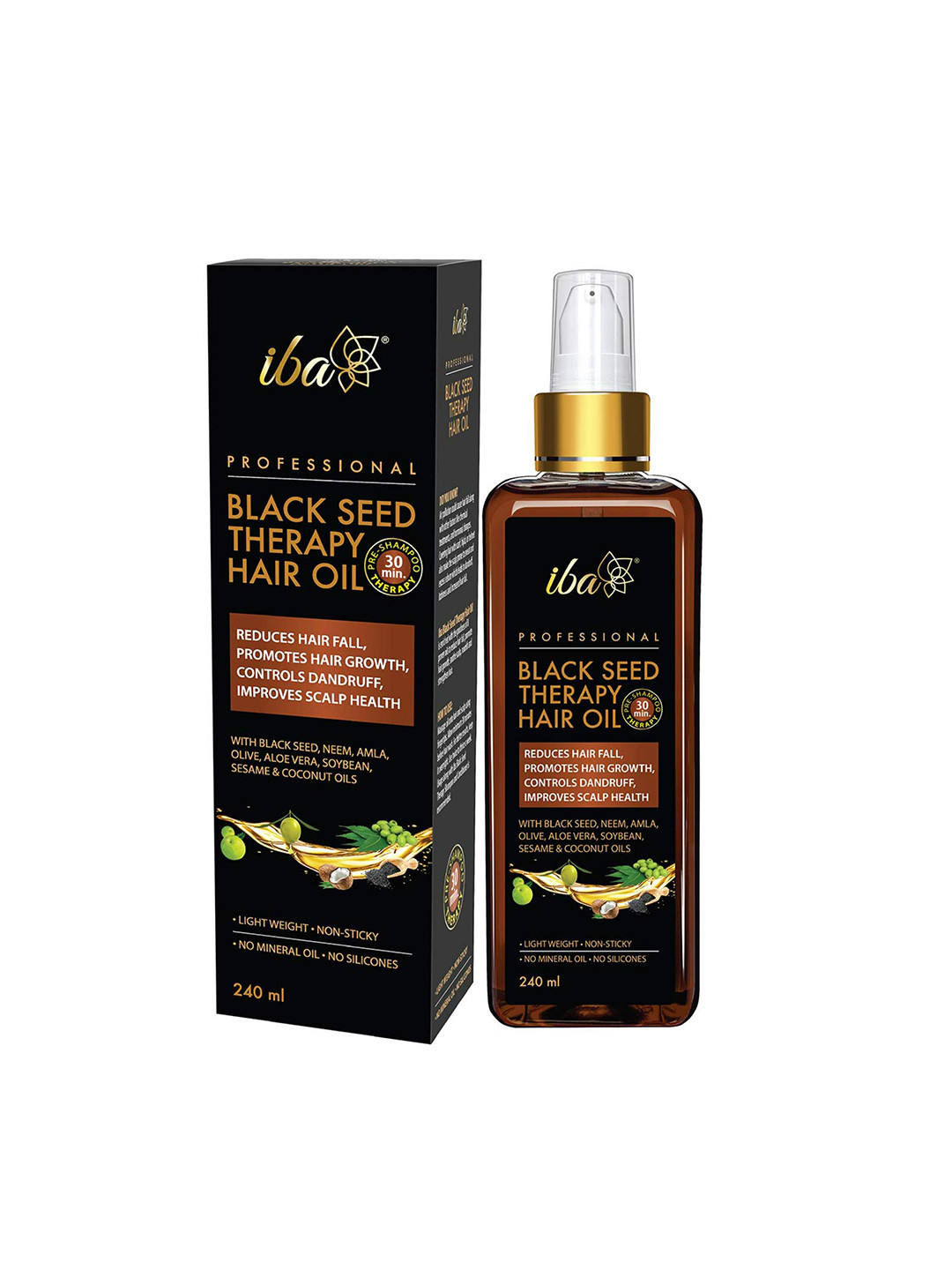 Iba Professional Lightweight & Non-Sticky Black Seed Therapy Hair Oil - 240ml
