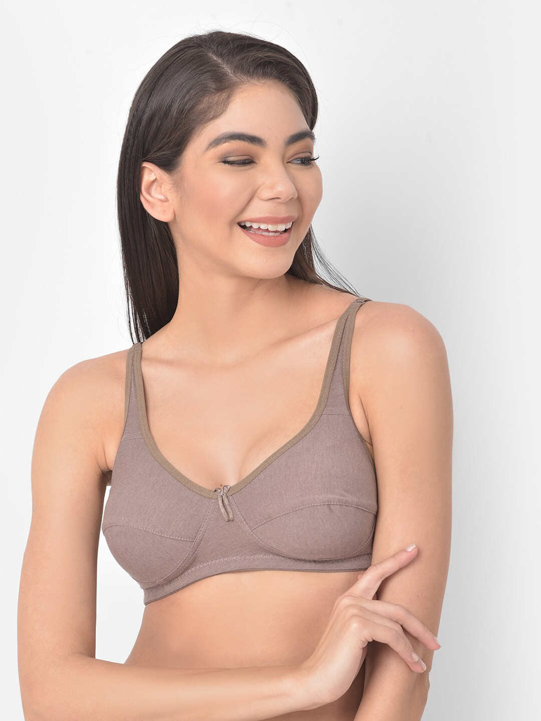 Clovia Taupe Everyday Bra-Half Coverage BR0955B0632B