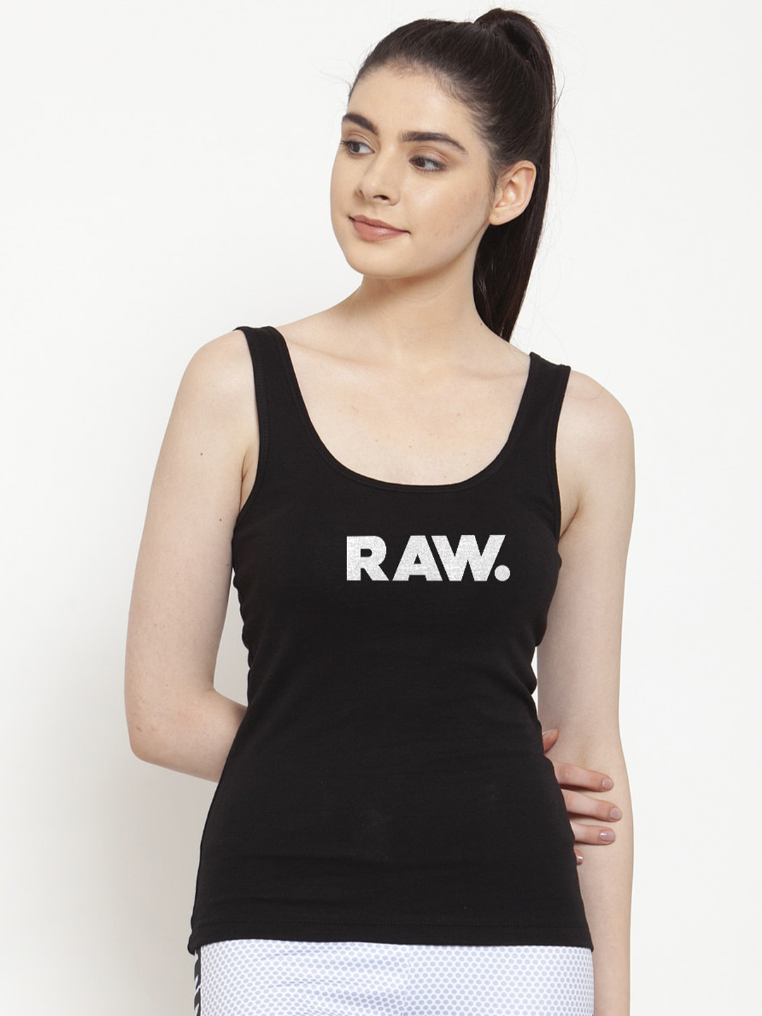 Friskers Women Black Tank Top