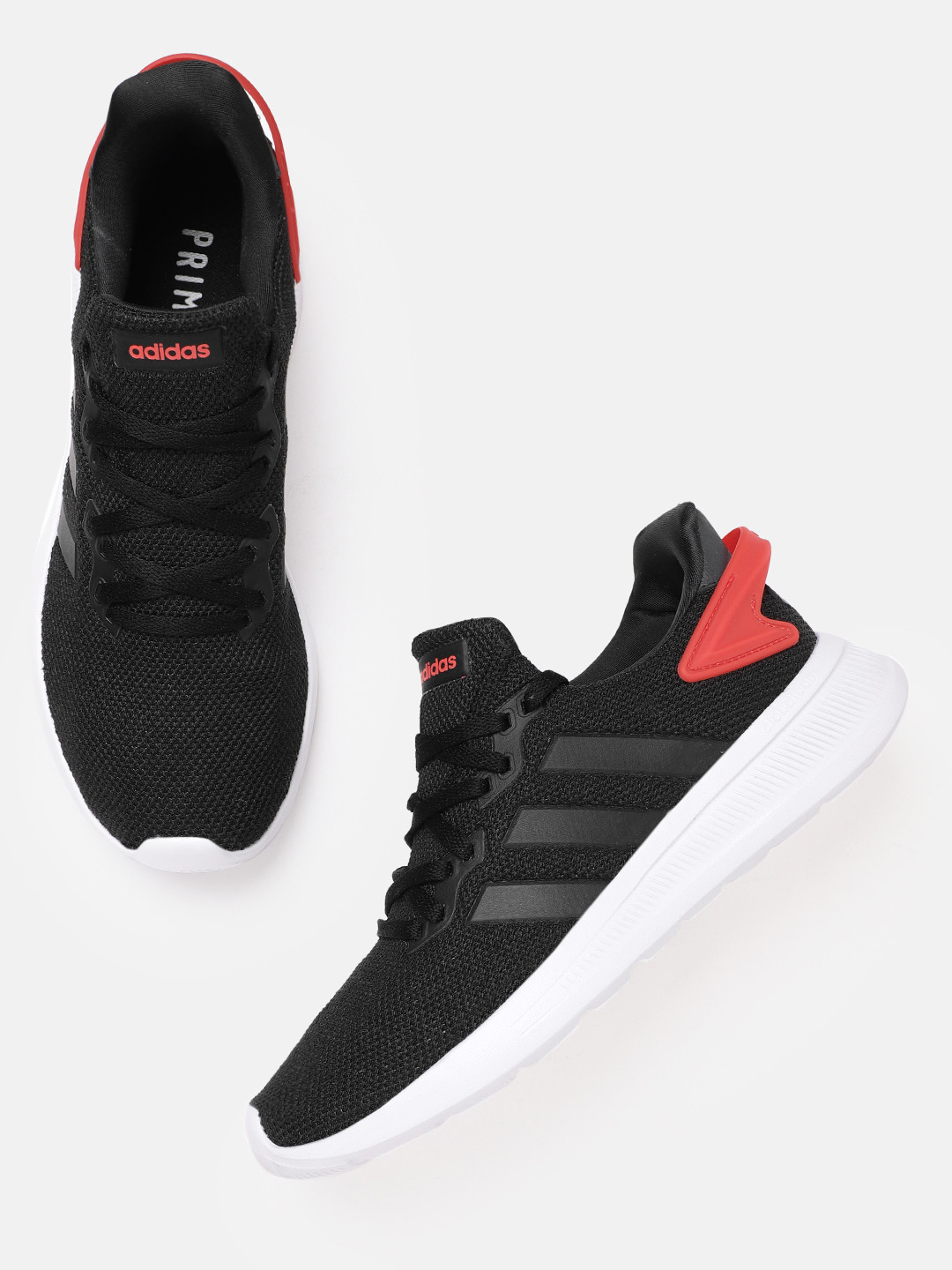 ADIDAS Men Black Woven Design Lite Racer BYD 2.0 Sustainable Sneakers