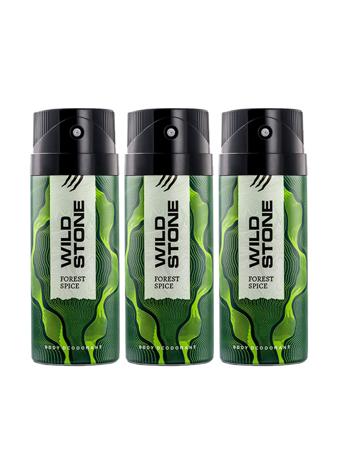 Wild Stone Pack of 3 Forest Spice Deodorant -150 ml Each