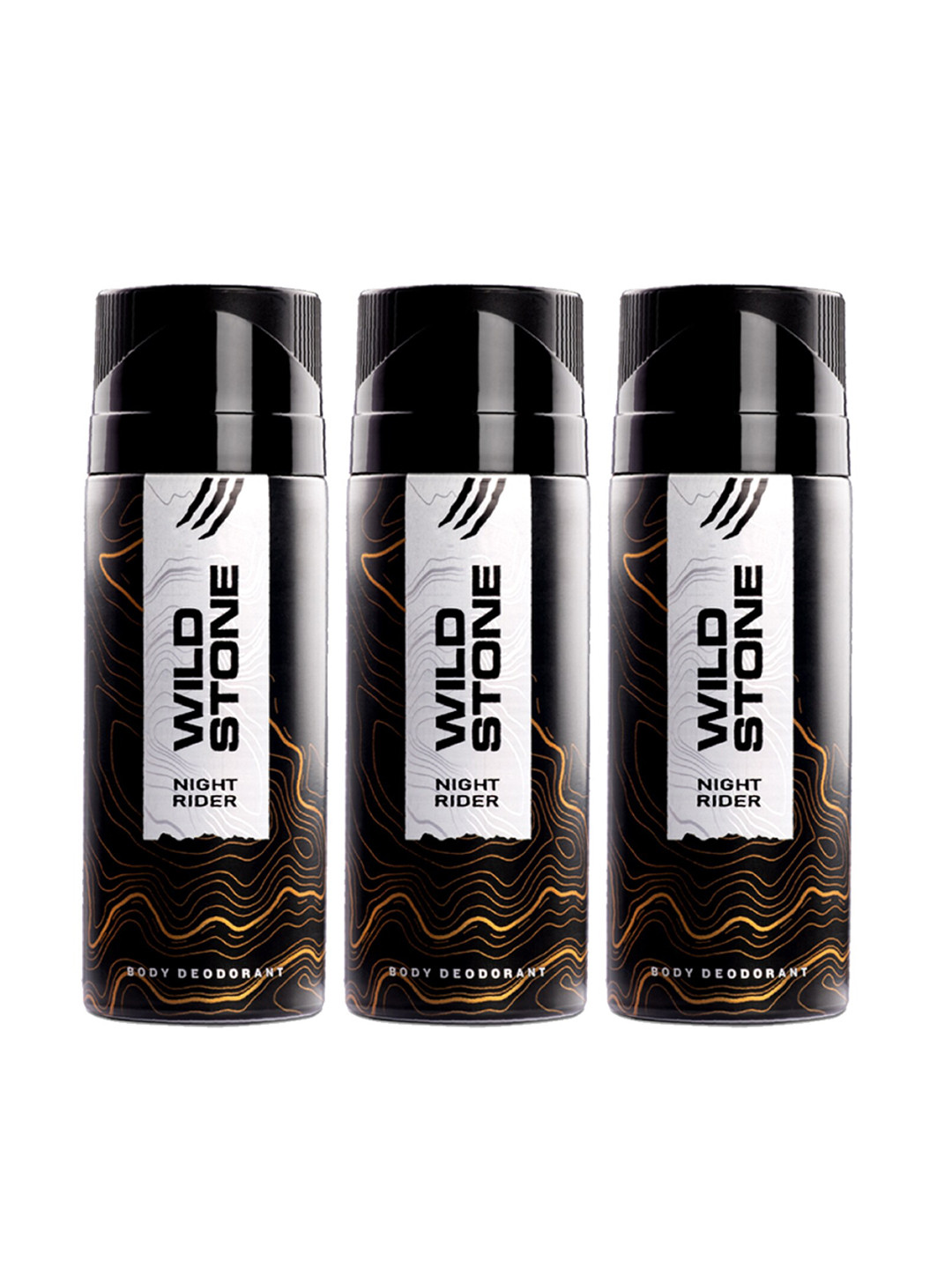 Wild Stone Men Pack of 3 Night Rider Deodorant -150ml Each