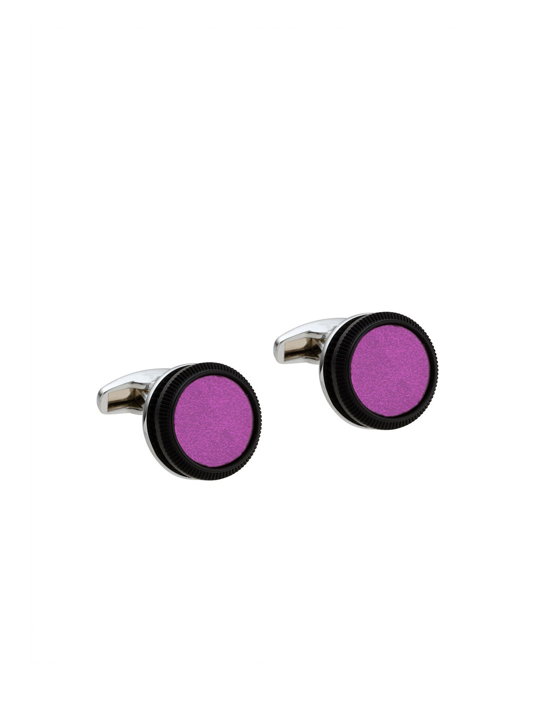Alvaro Castagnino Purple & Black Round Cufflink