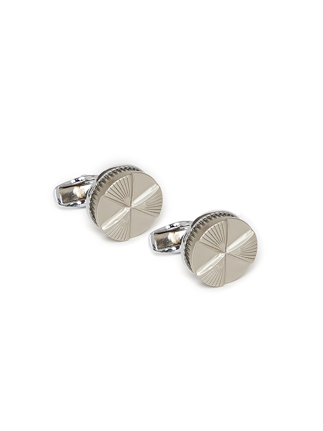 Alvaro Castagnino Silver-Toned Round Cufflink
