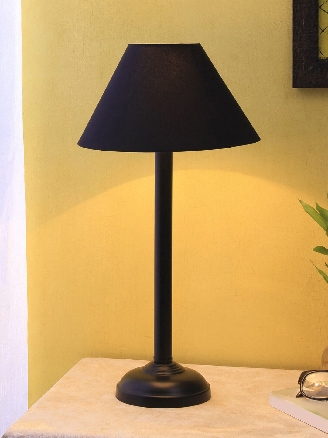 Devansh Black Iron Traditional Bedside Standard Table Lamp