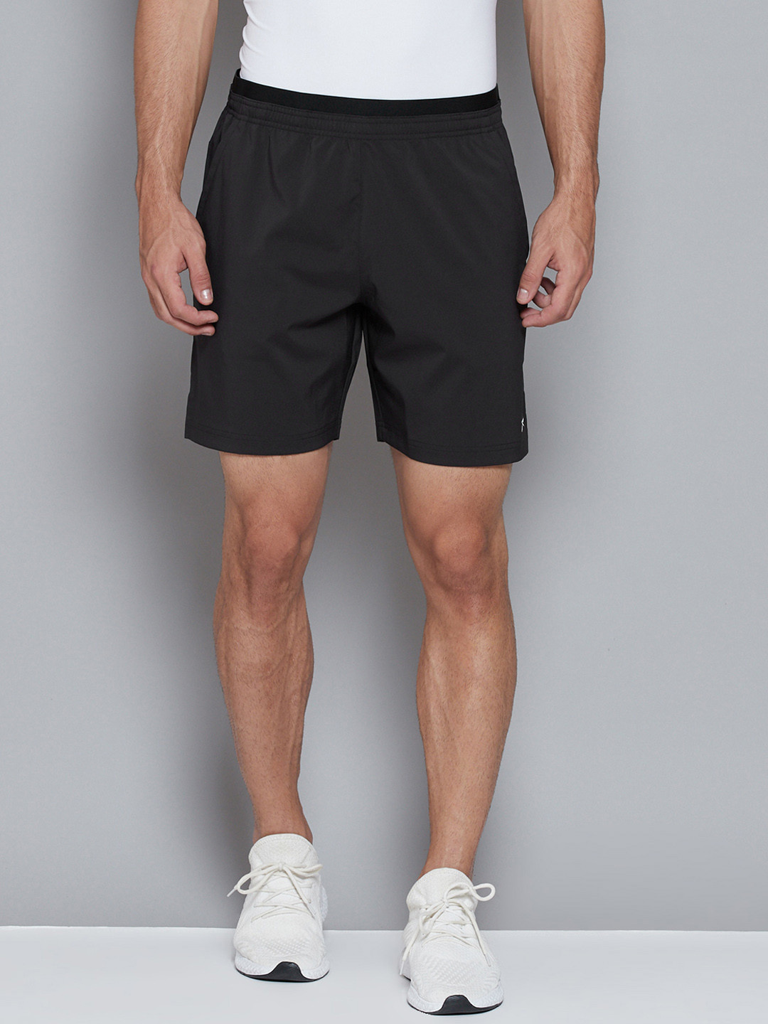 Reebok Men Black Mid-Rise United By Fitness Athlete Shorts