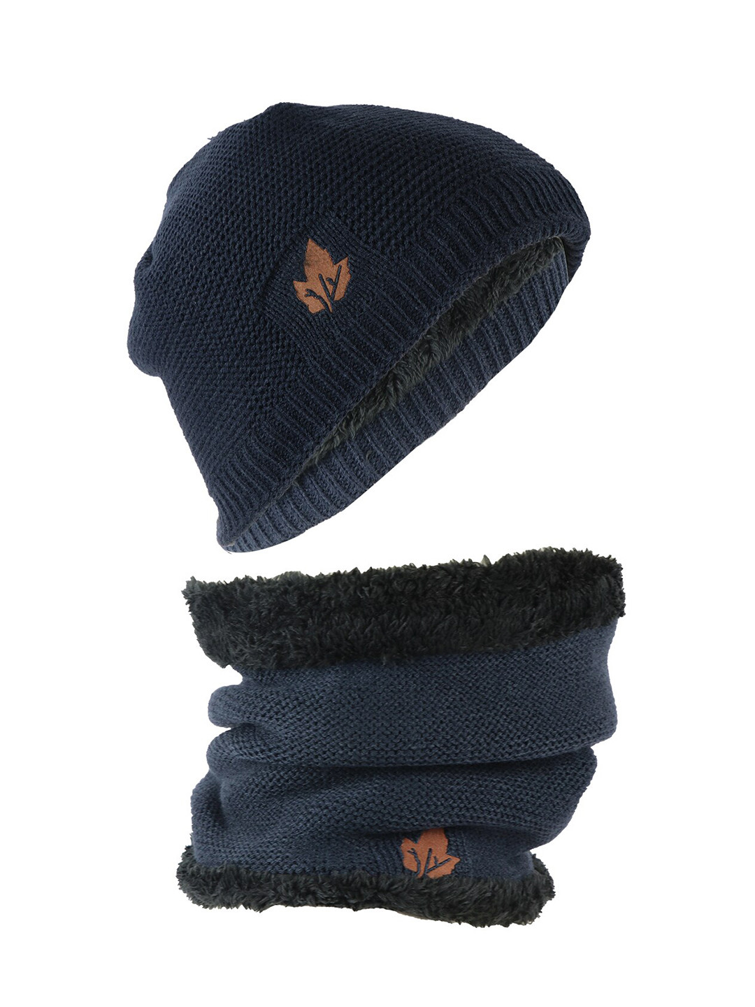 iSWEVEN Unisex Navy Blue Beanie