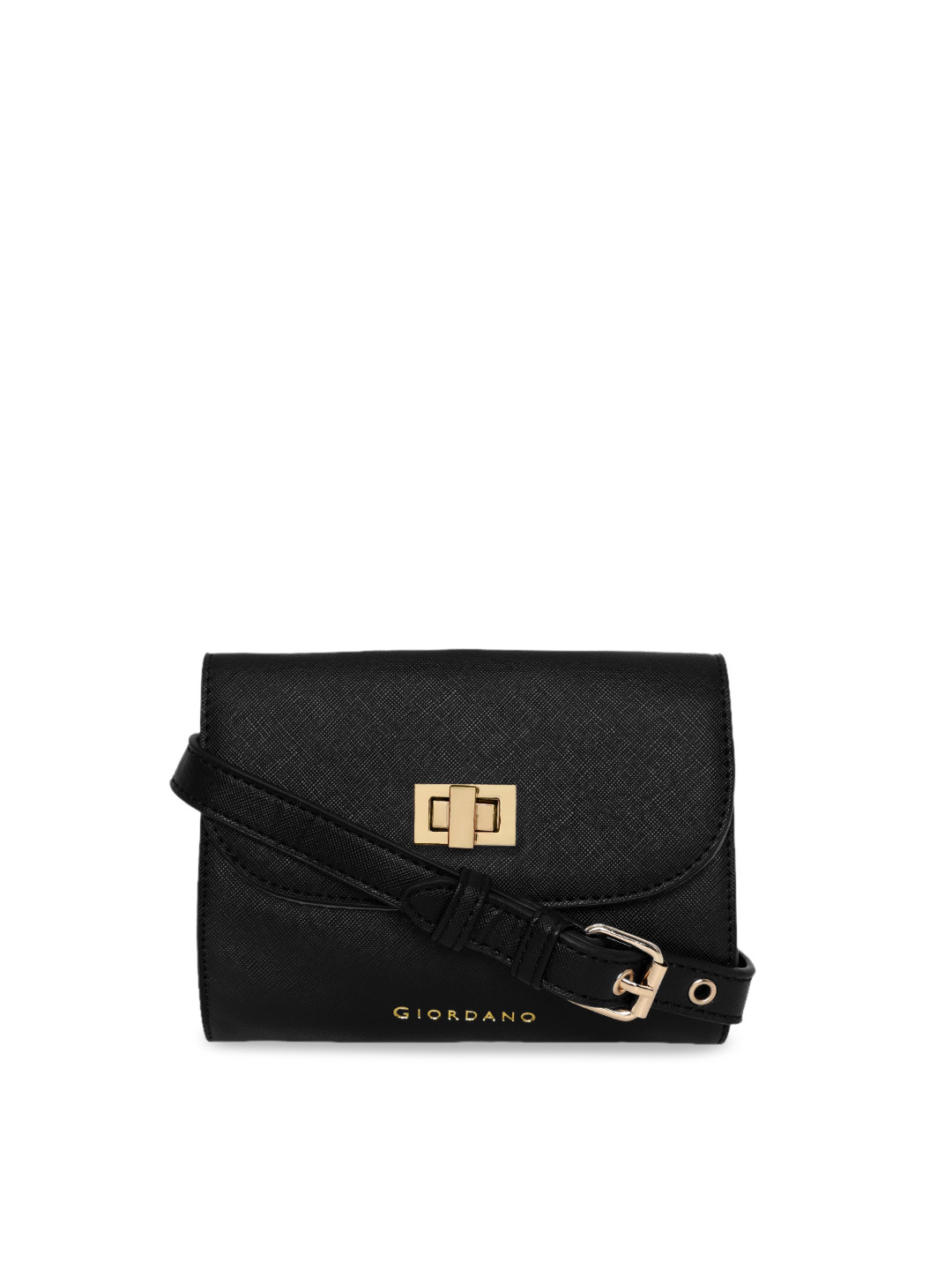 GIORDANO Black PU Swagger Sling Bag