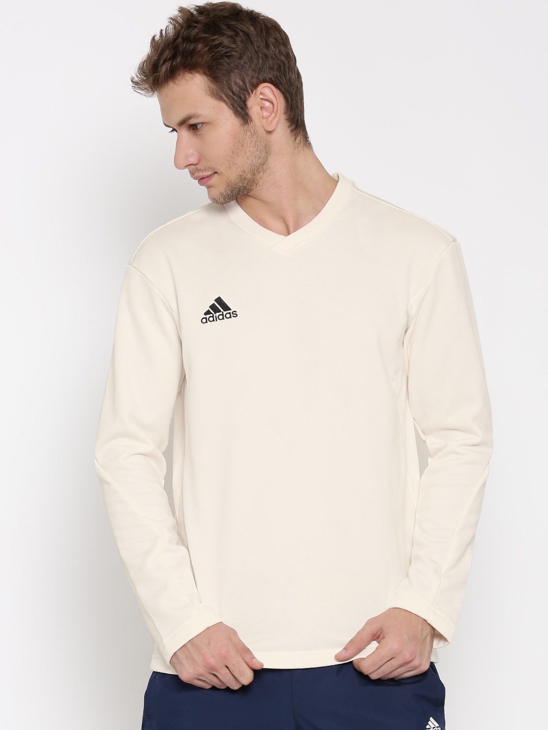 Adidas off clearance white sweatshirt