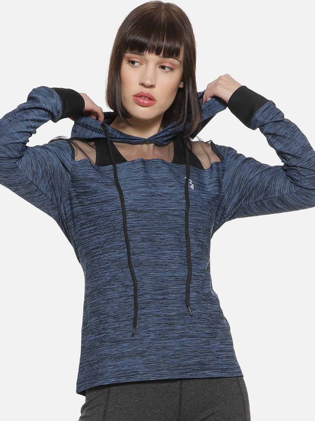 Campus Sutra Women Blue Sporty Jacket