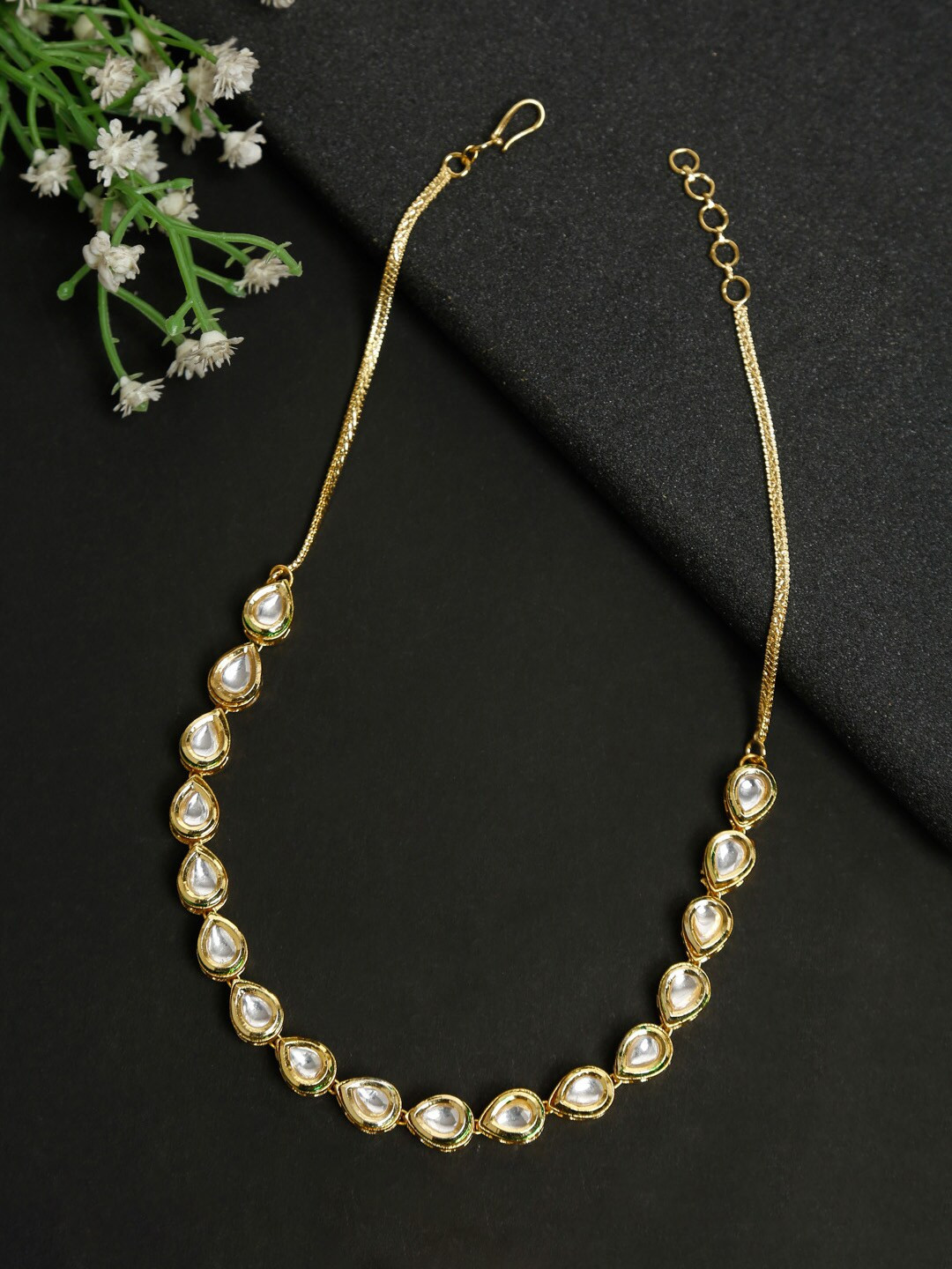 Ruby Raang Gold-Toned Gold-Plated Kundan Choker Necklace