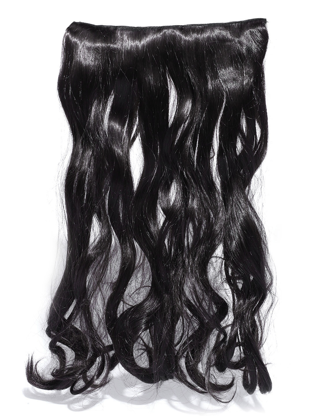 CHANDERKASH Black Synthetic Curly Nylon and Synthetic Hair Extensions Hairpiece