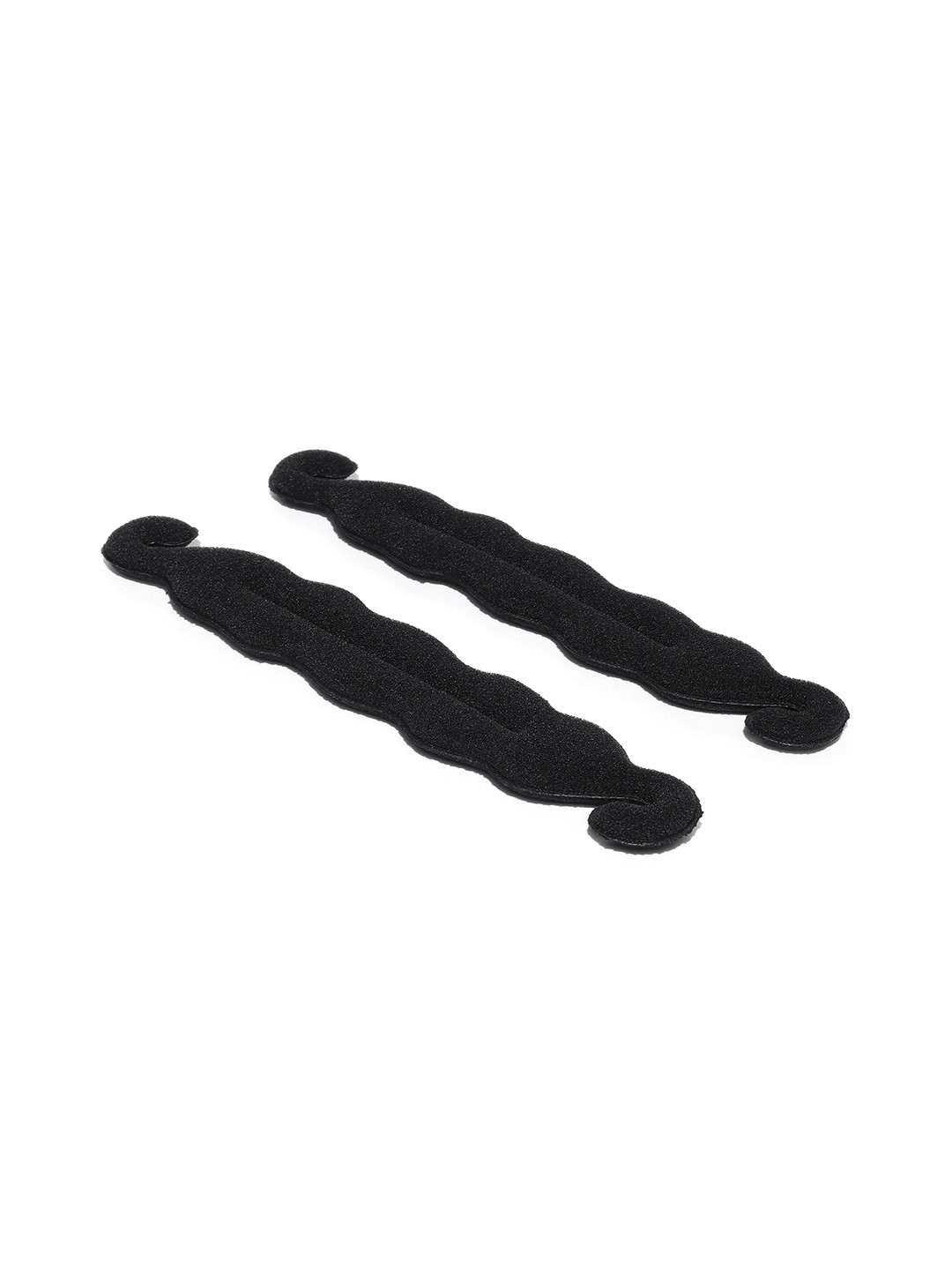 CHANDERKASH Set of 2 Black Solid Twist, Turn and Tie Pad Bun Maker