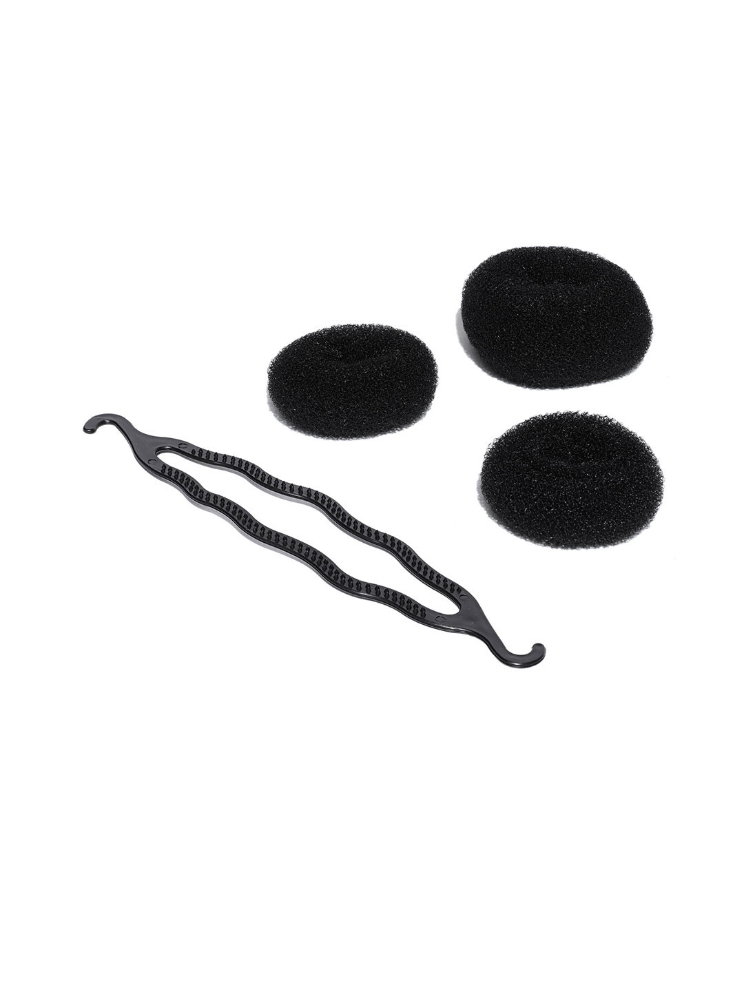 CHANDERKASH Women Set of 4 Black Hair Donuts & Bun Juda Maker Combo