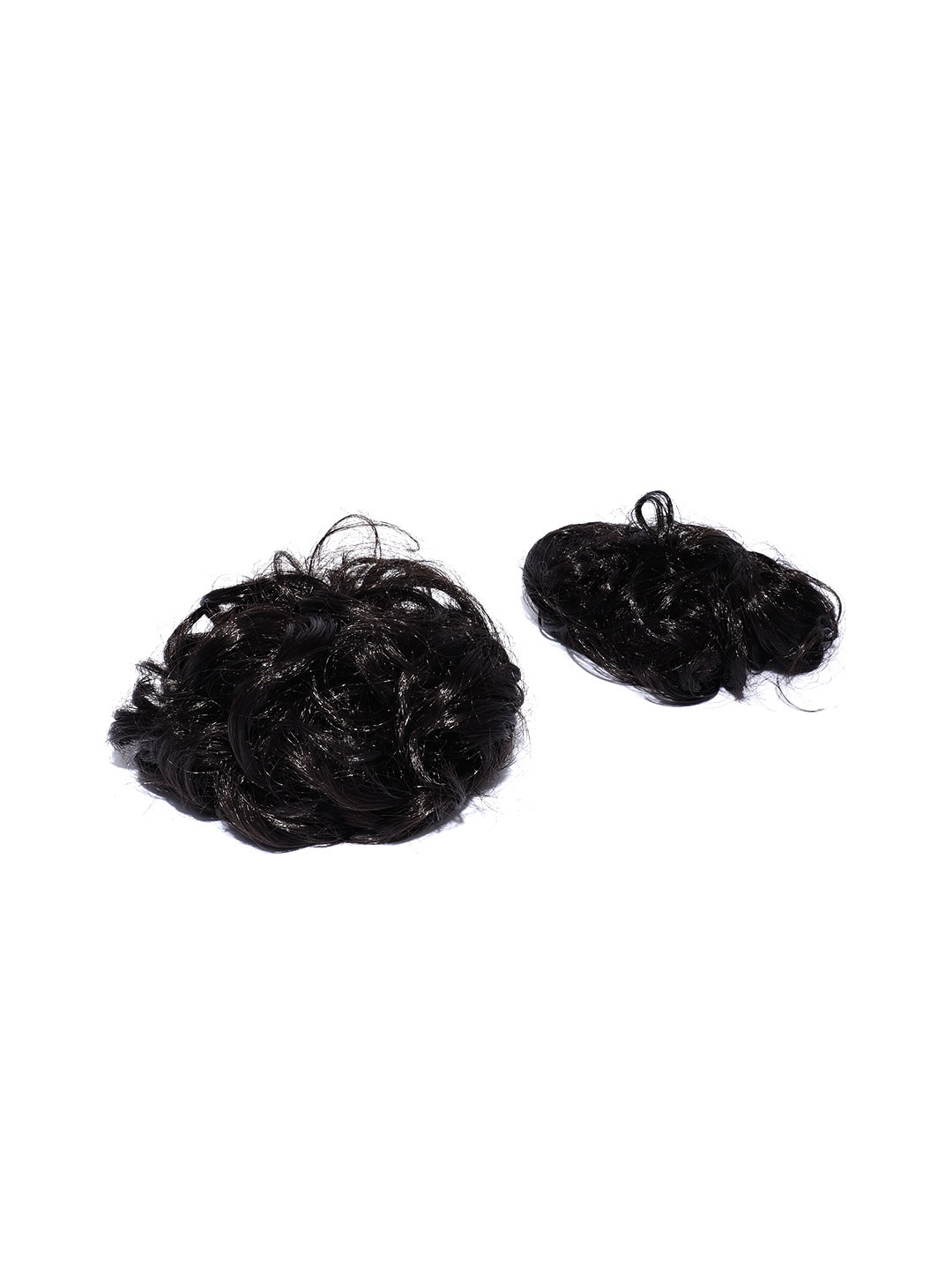 CHANDERKASH Set of 2 Synthetic Nylon Black Bun Juda Maker Ruffle