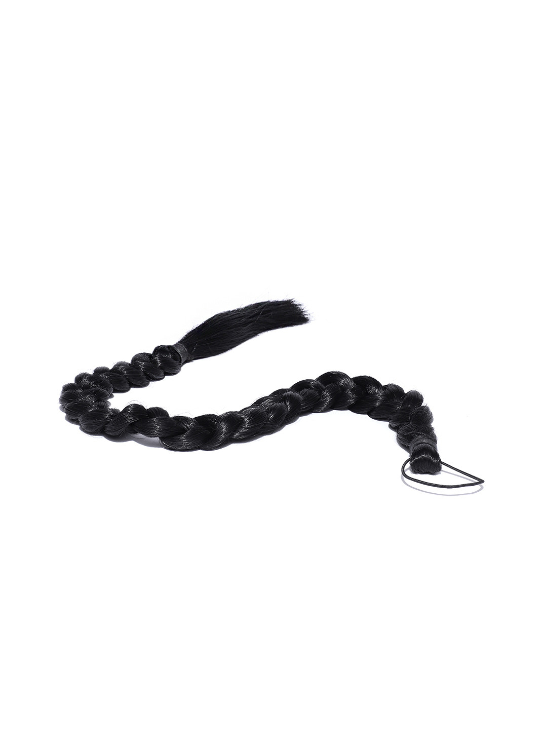 CHANDERKASH Black Braided Nylon and Synthetic Hair Extension