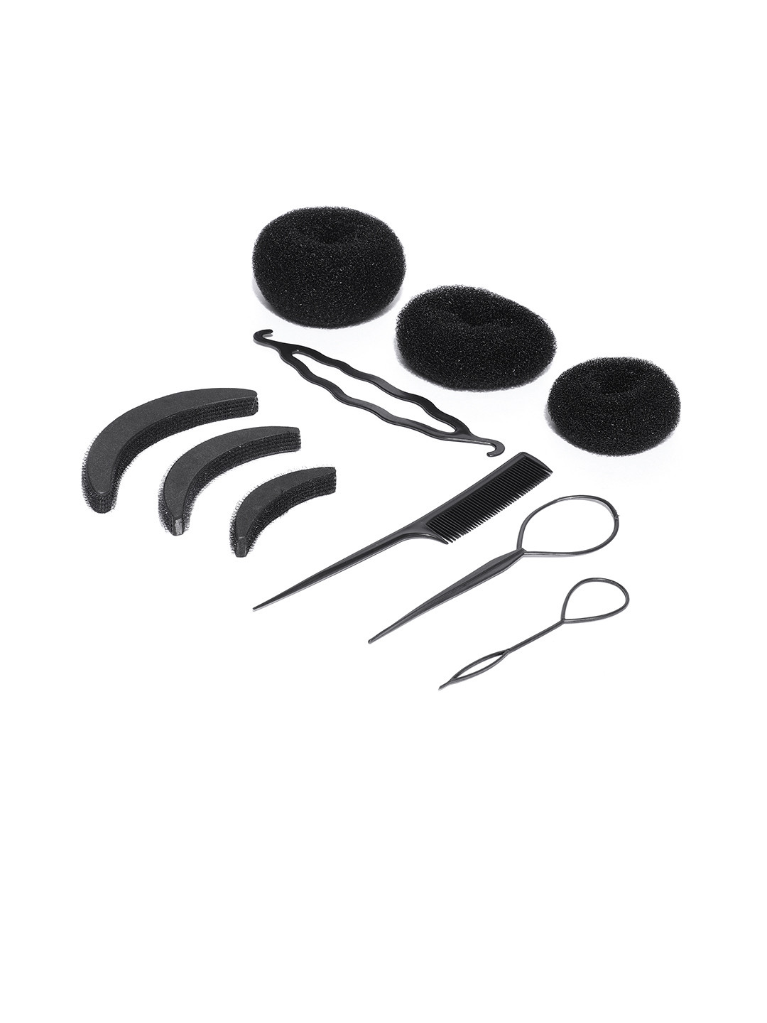 CHANDERKASH Women Black Nylon Hair Extension and Accessory Set