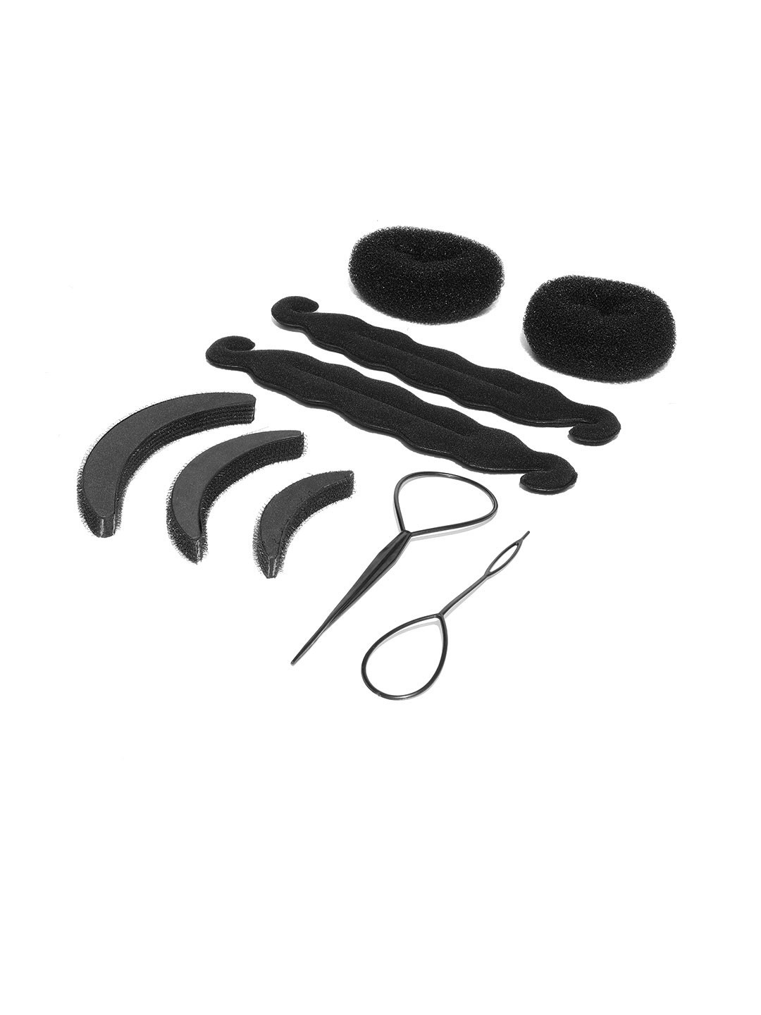 CHANDERKASH Women Set of 9 Black Hair Accessories