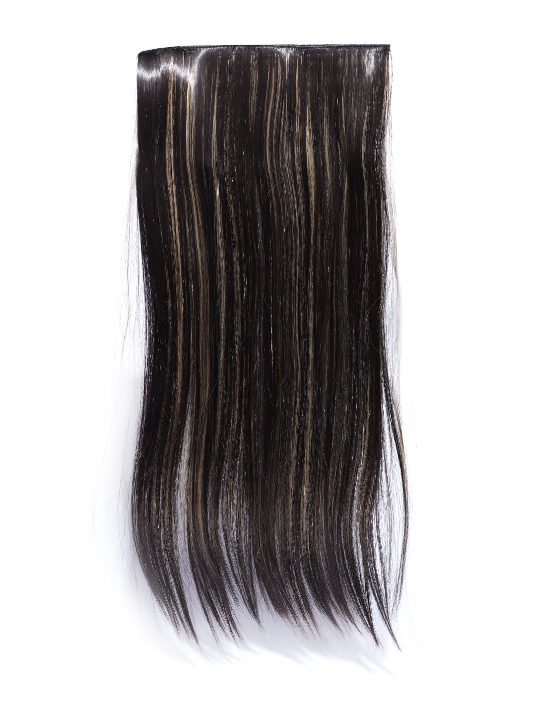 CHANDERKASH Brown & Golden Highlighted Straight Nylon & Synthetic Hair Extension