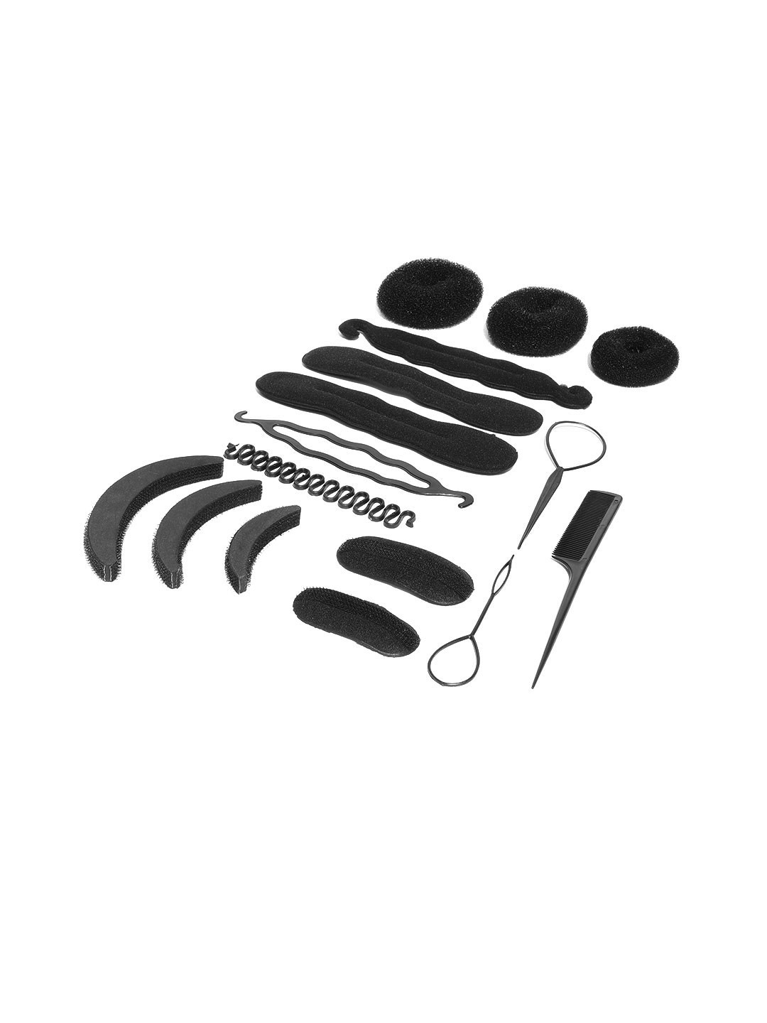 CHANDERKASH Women Set of 16 Black Hair Accessories