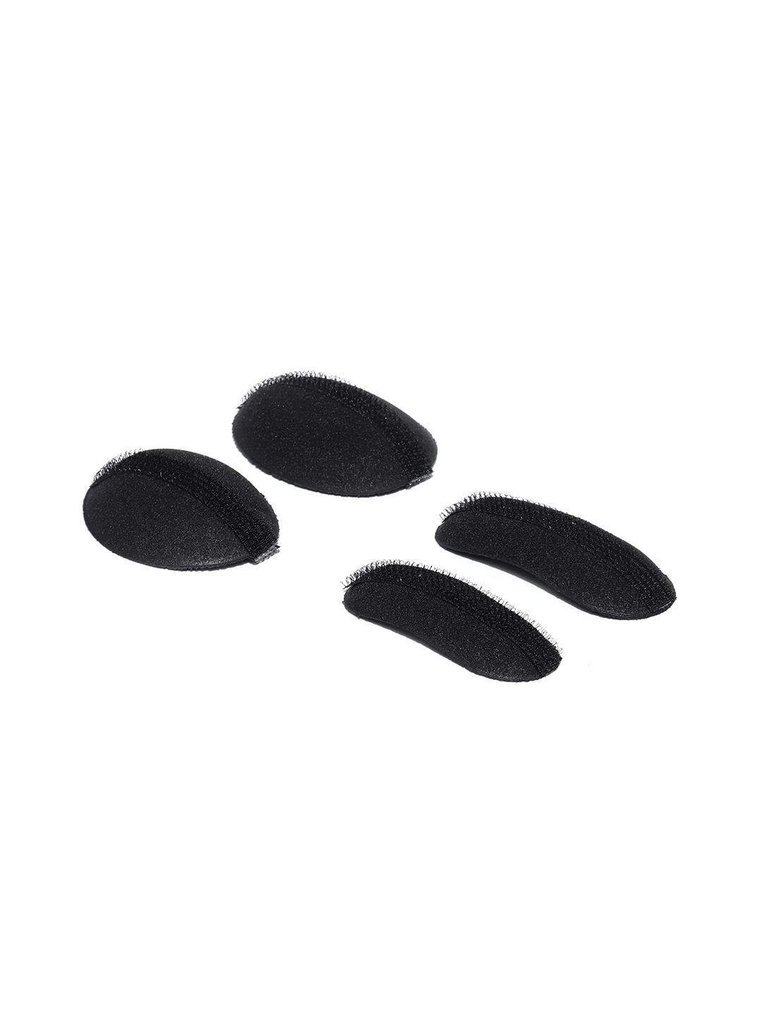 CHANDERKASH Set of 4 Black Puff Bun Nylon Hair Extension and Accessory Set