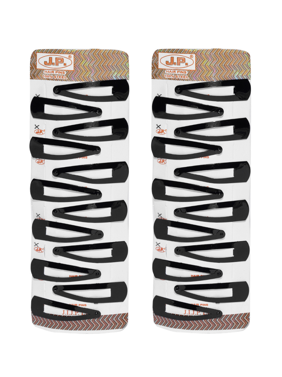 CHANDERKASH Set of 24 Black Solid Tic Tac Hair Clips